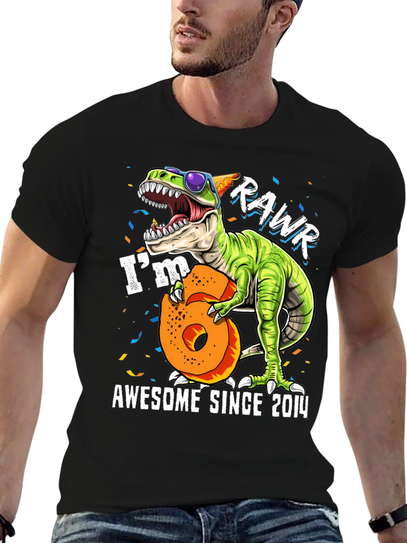 Awesome Since 2014 Dinosaur T-Shirt