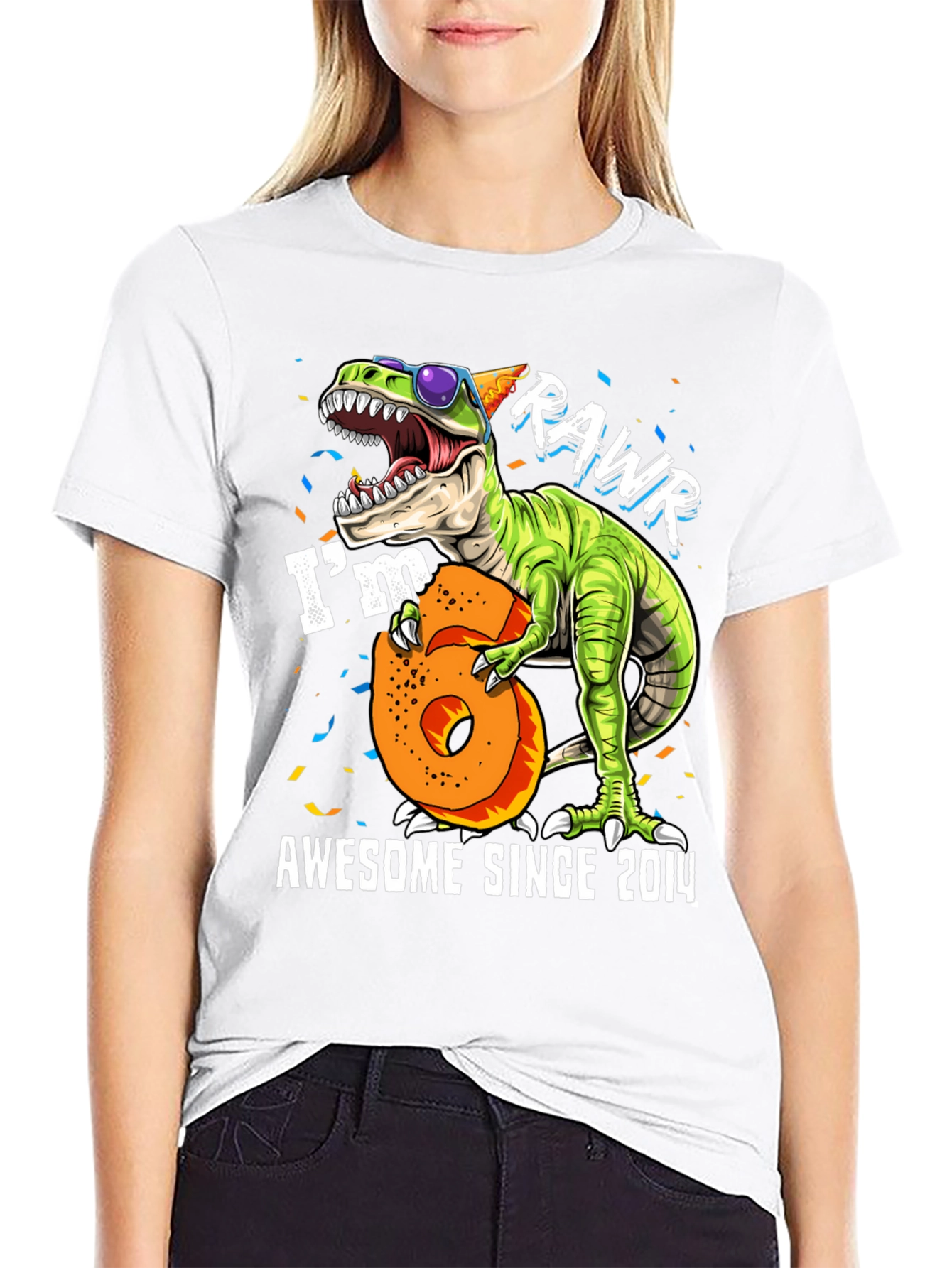 Awesome Since 2014 Dinosaur T-Shirt