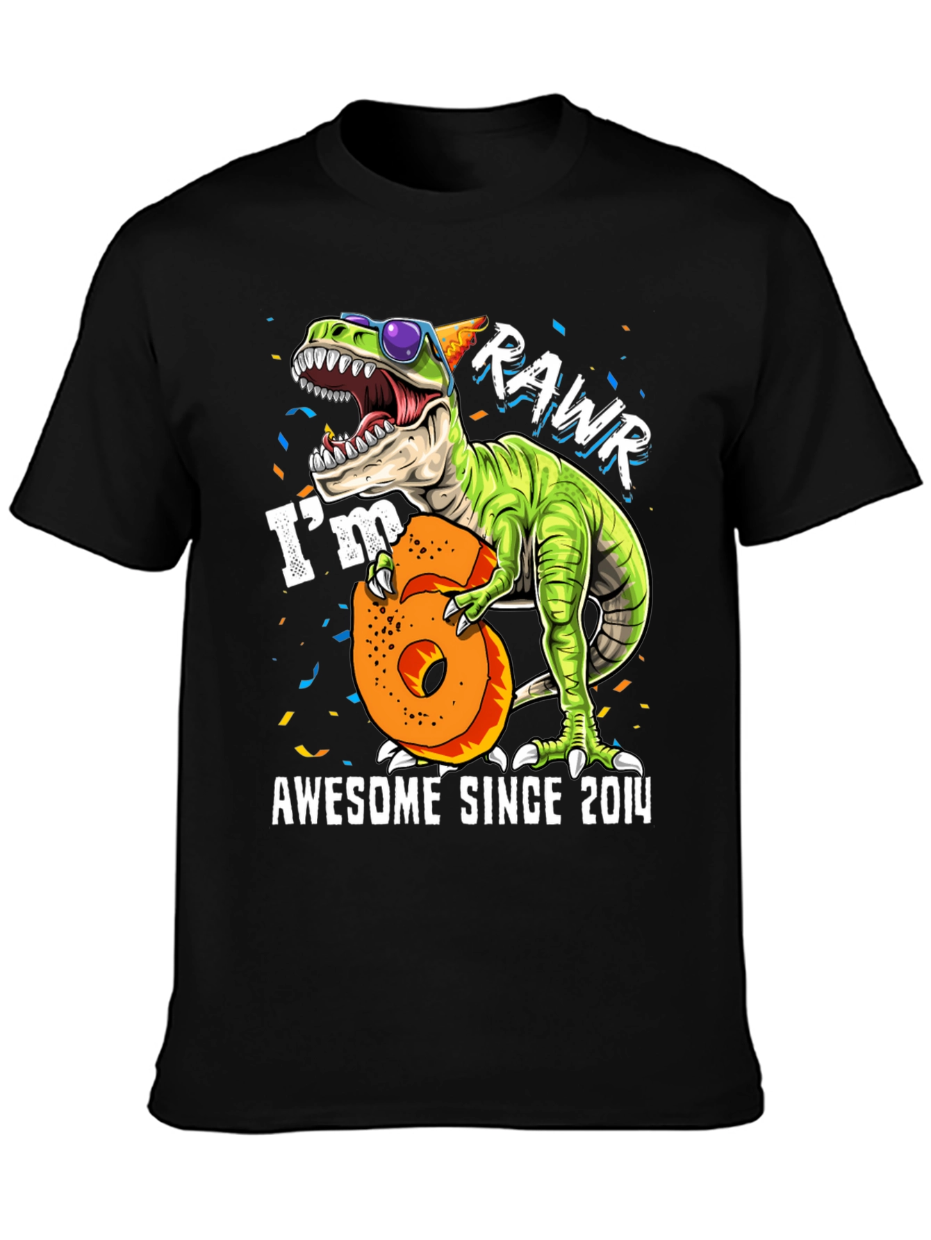 Awesome Since 2014 Dinosaur T-Shirt