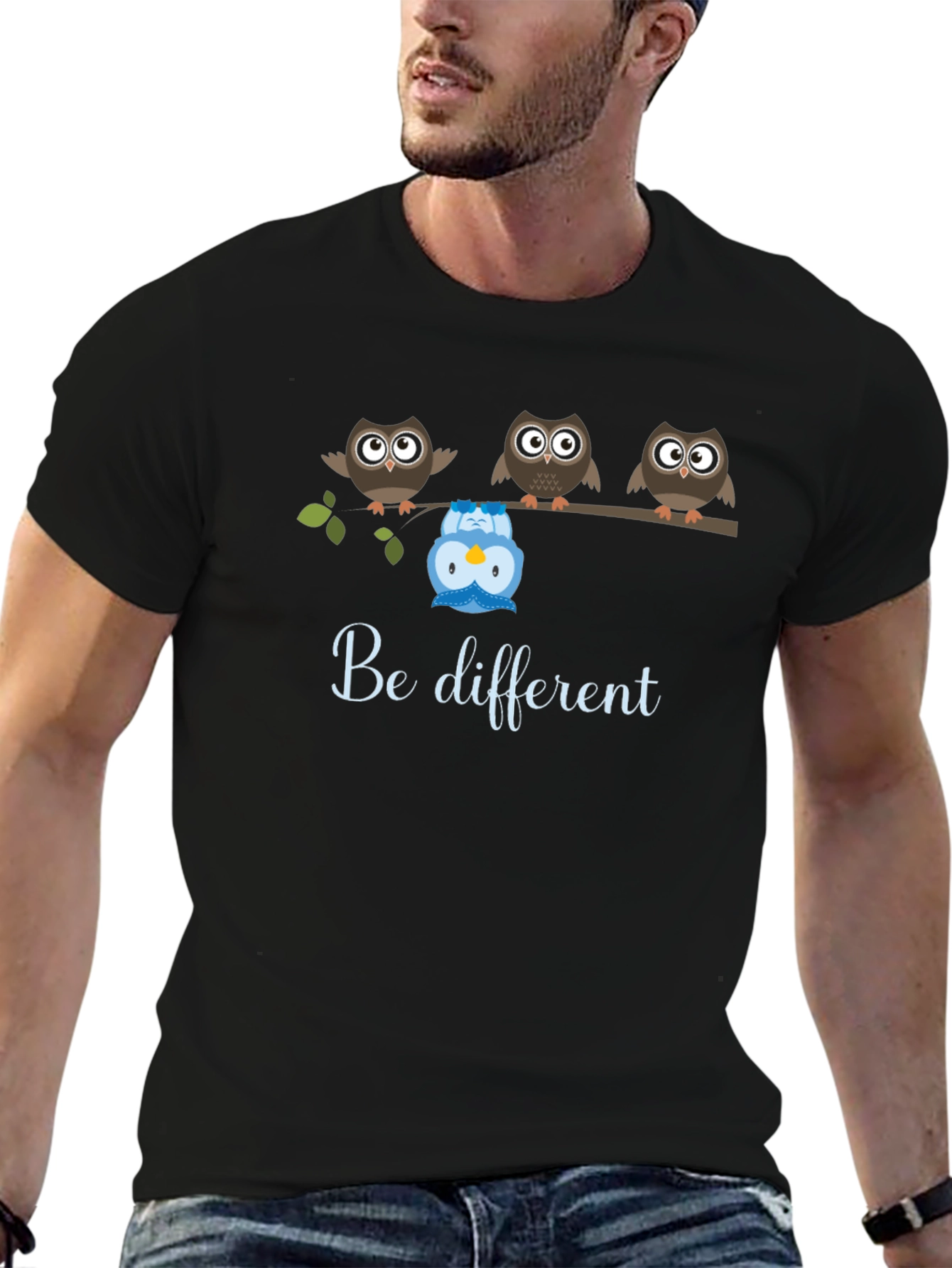 Be Different Owl T-Shirt - Unique Graphic Tee