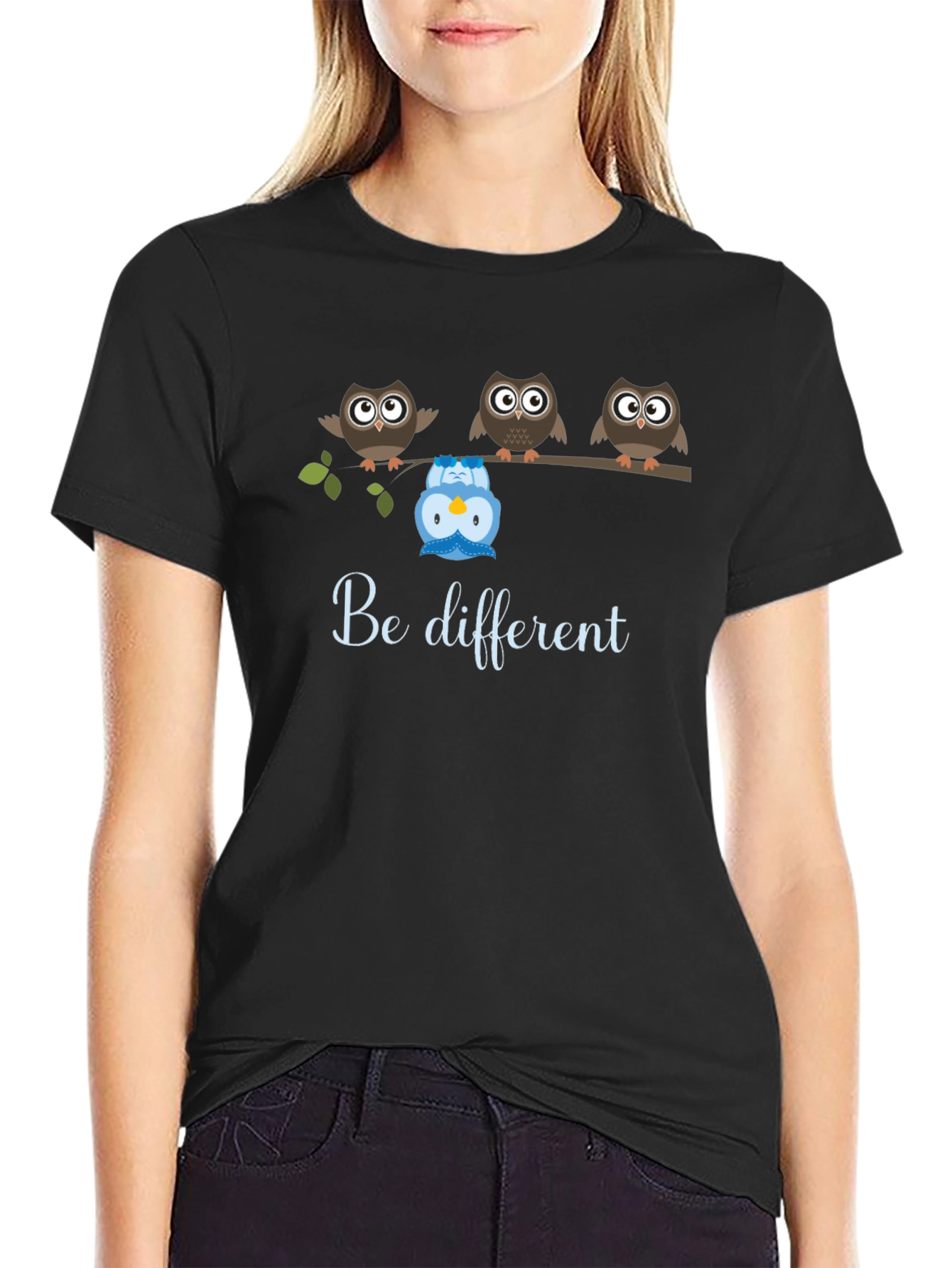 Be Different Owl T-Shirt - Unique Graphic Tee