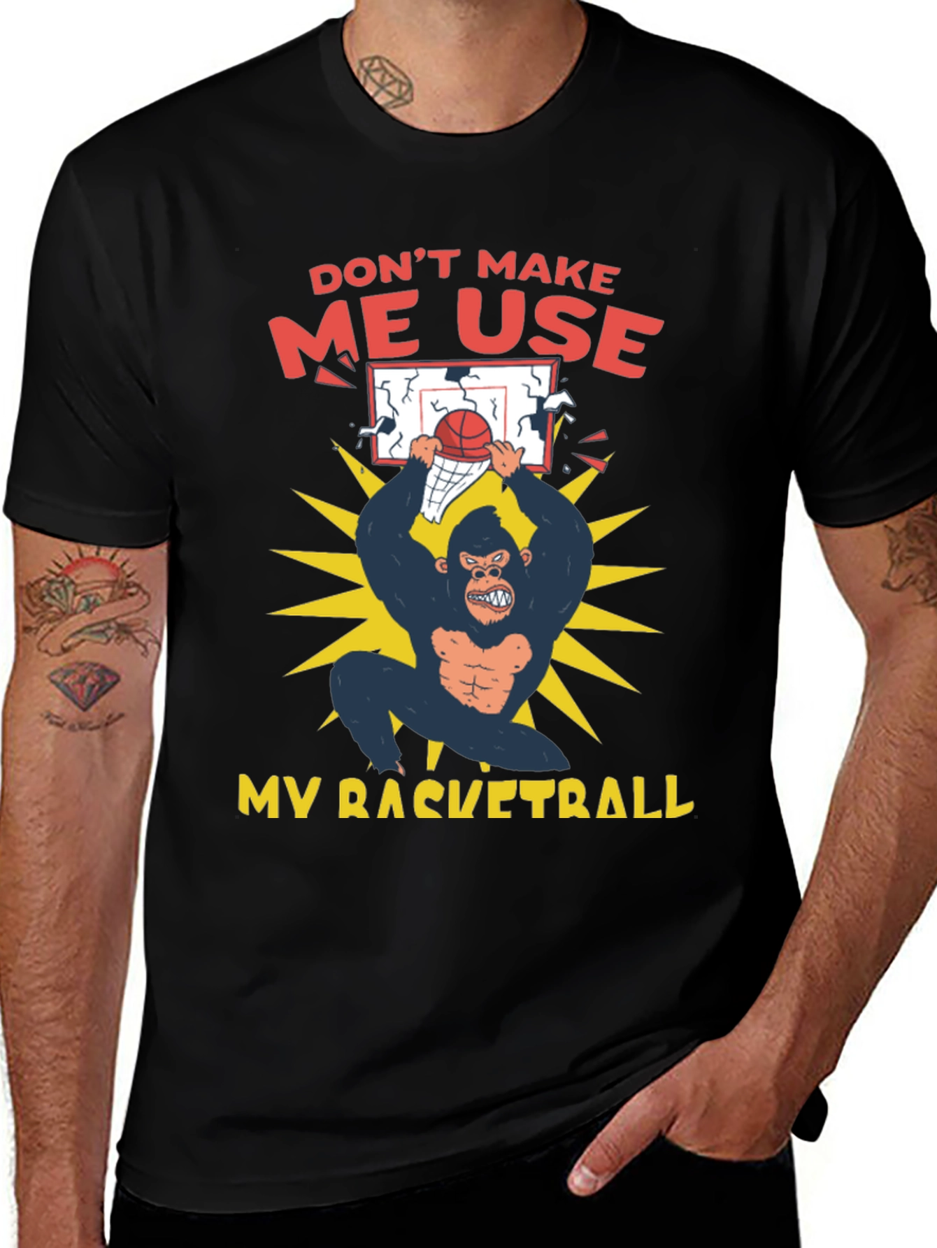 Funny Gorilla Basketball T-Shirt