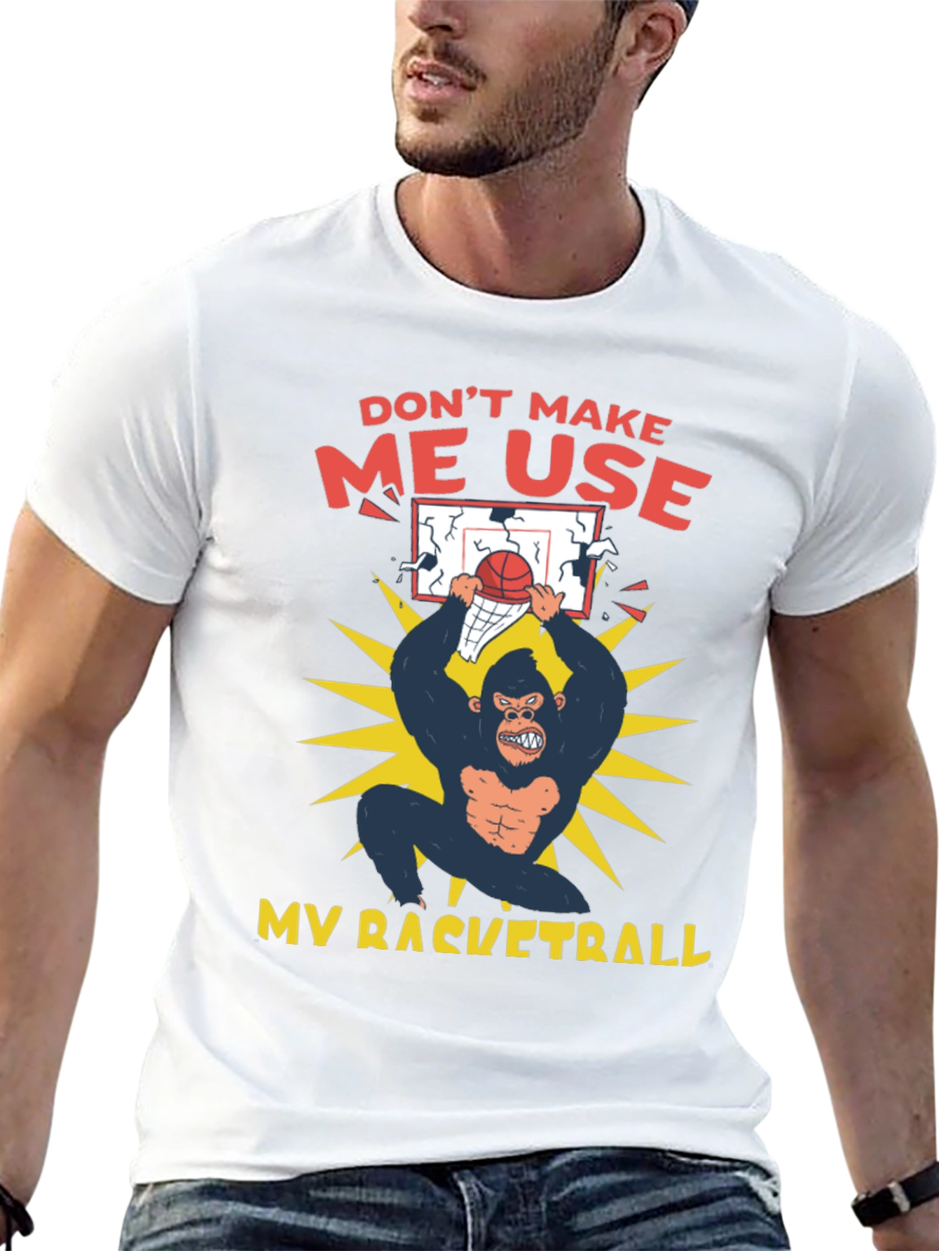 Funny Gorilla Basketball T-Shirt