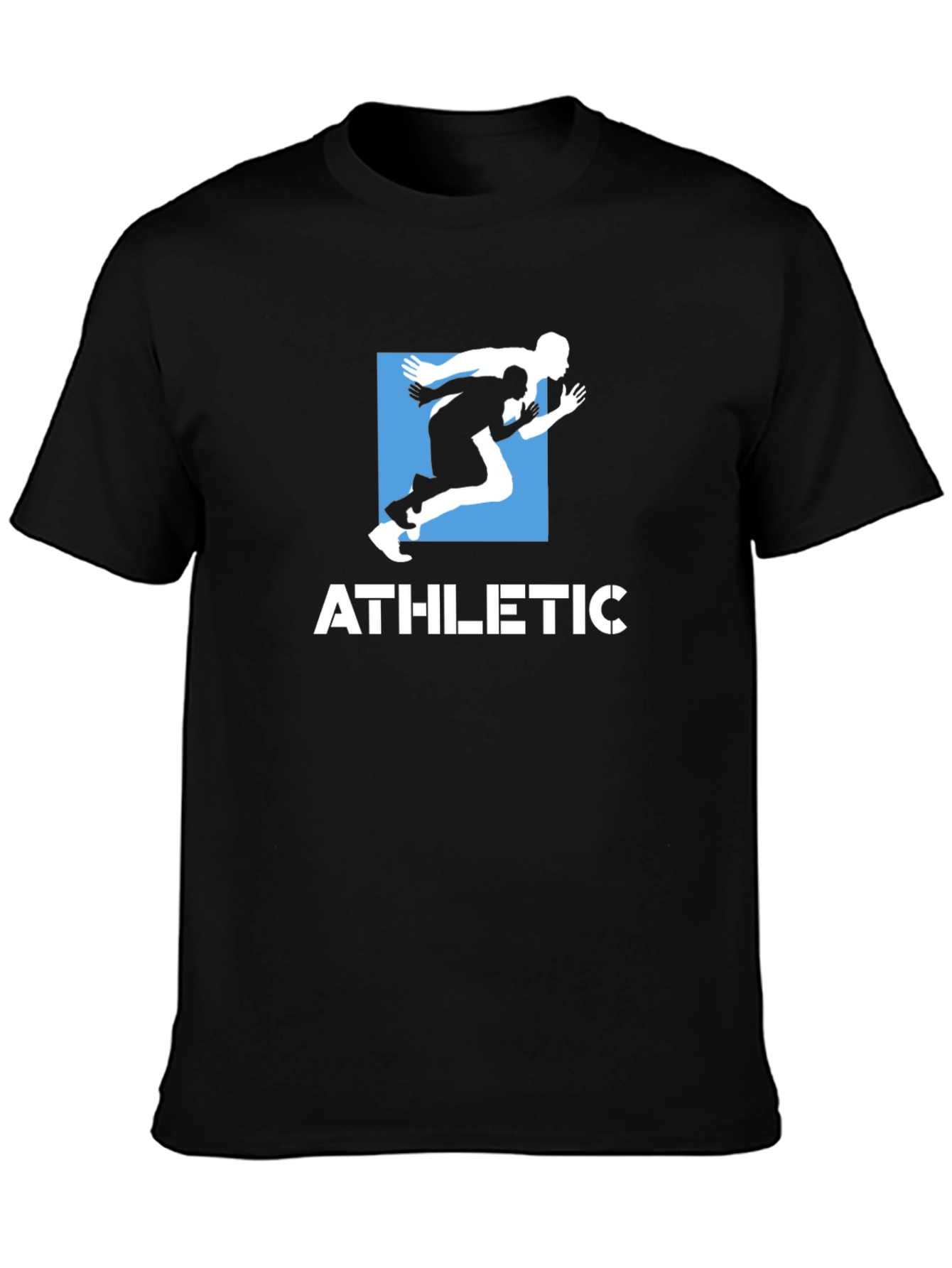 Athletic Graphic Tee - Black Running Shirt