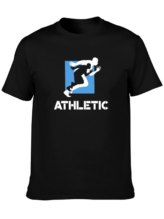 Athletic Graphic Tee - Black Running Shirt