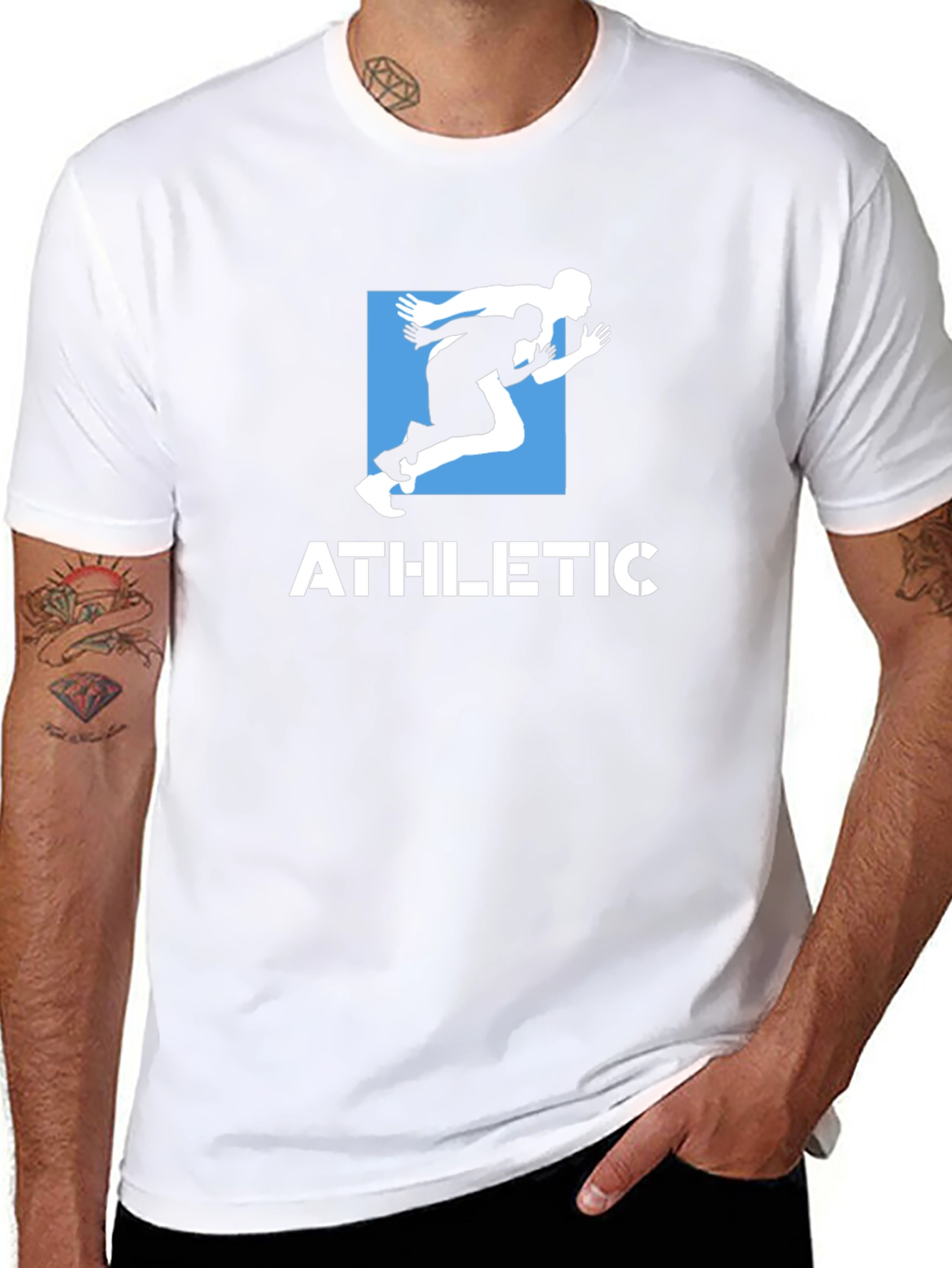 Athletic Graphic Tee - Black Running Shirt