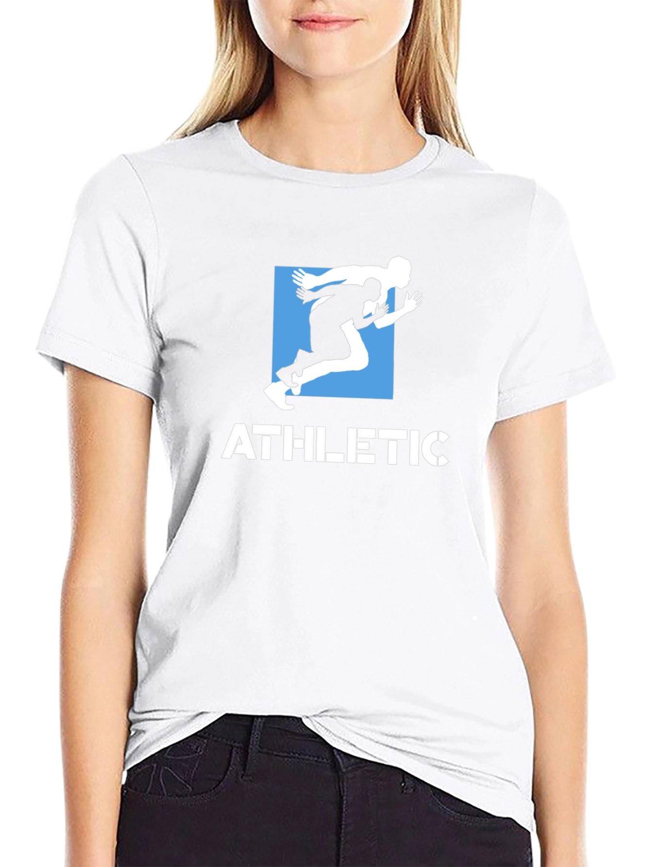 Athletic Graphic Tee - Black Running Shirt