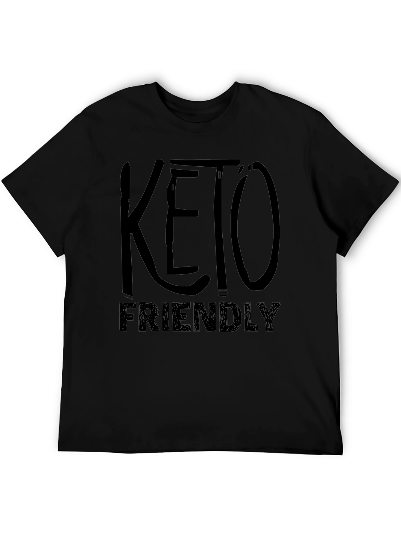 Keto Friendly Black Graphic T-Shirt