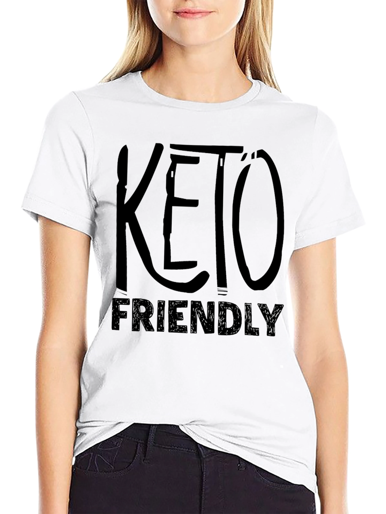 Keto Friendly Black Graphic T-Shirt