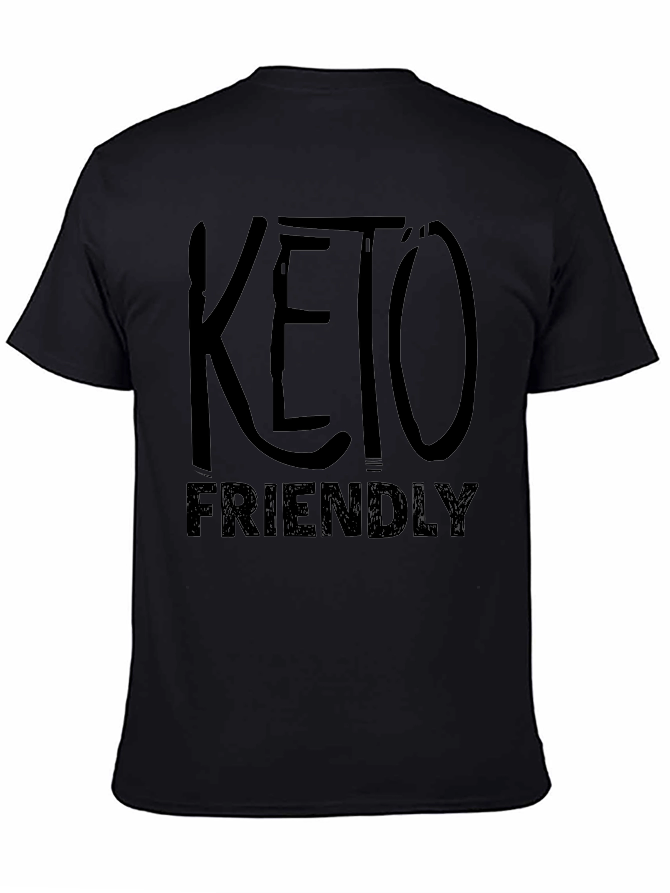 Keto Friendly Black Graphic T-Shirt