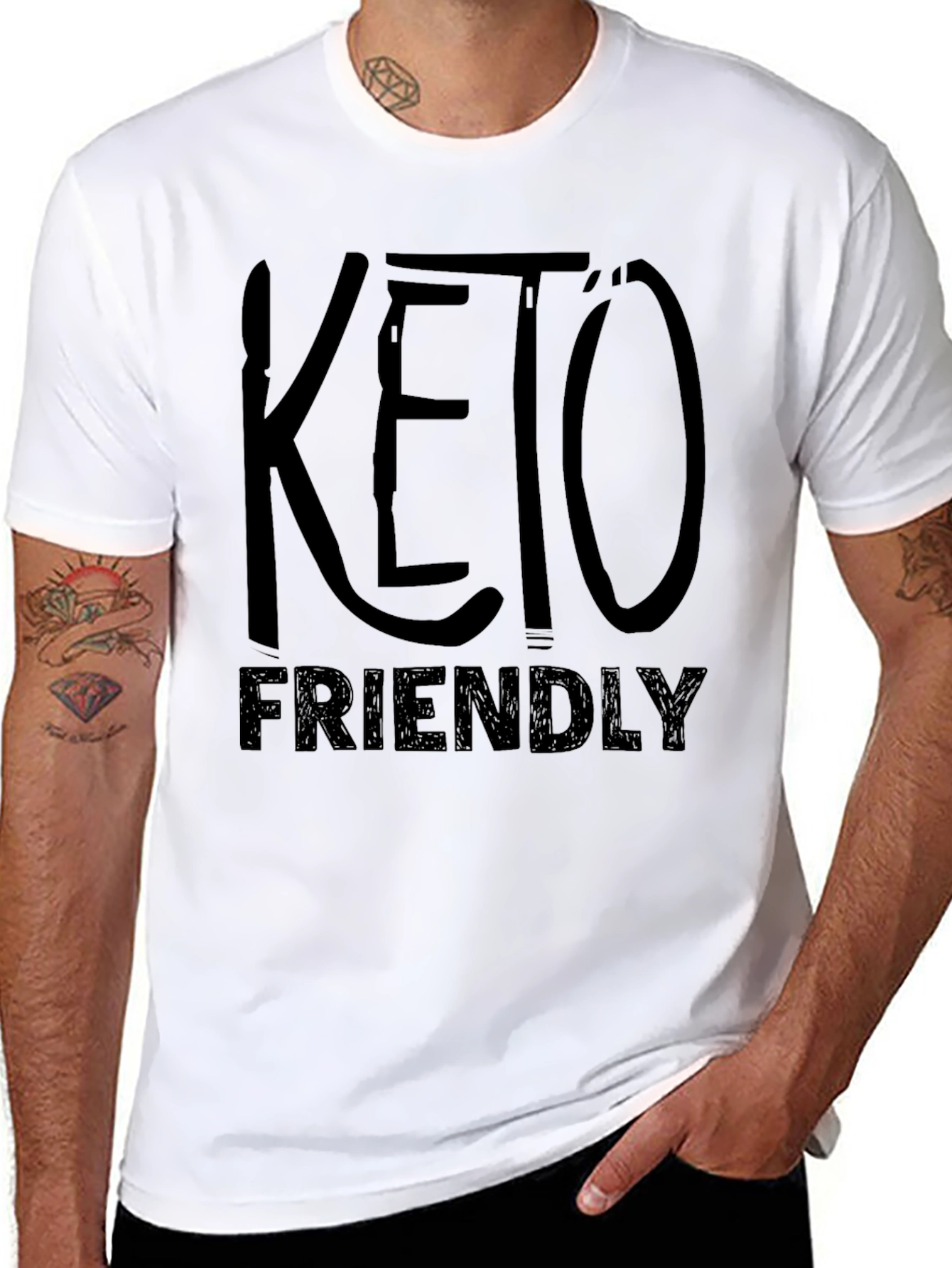 Keto Friendly Black Graphic T-Shirt
