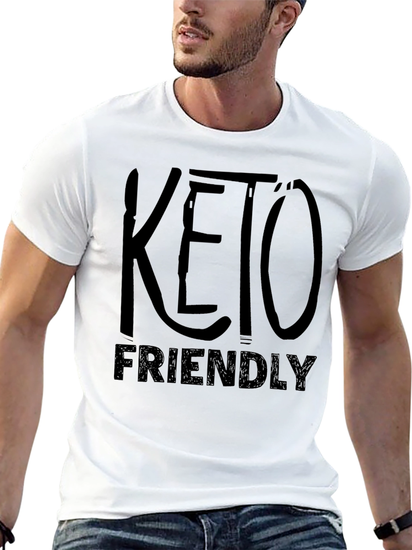 Keto Friendly Black Graphic T-Shirt
