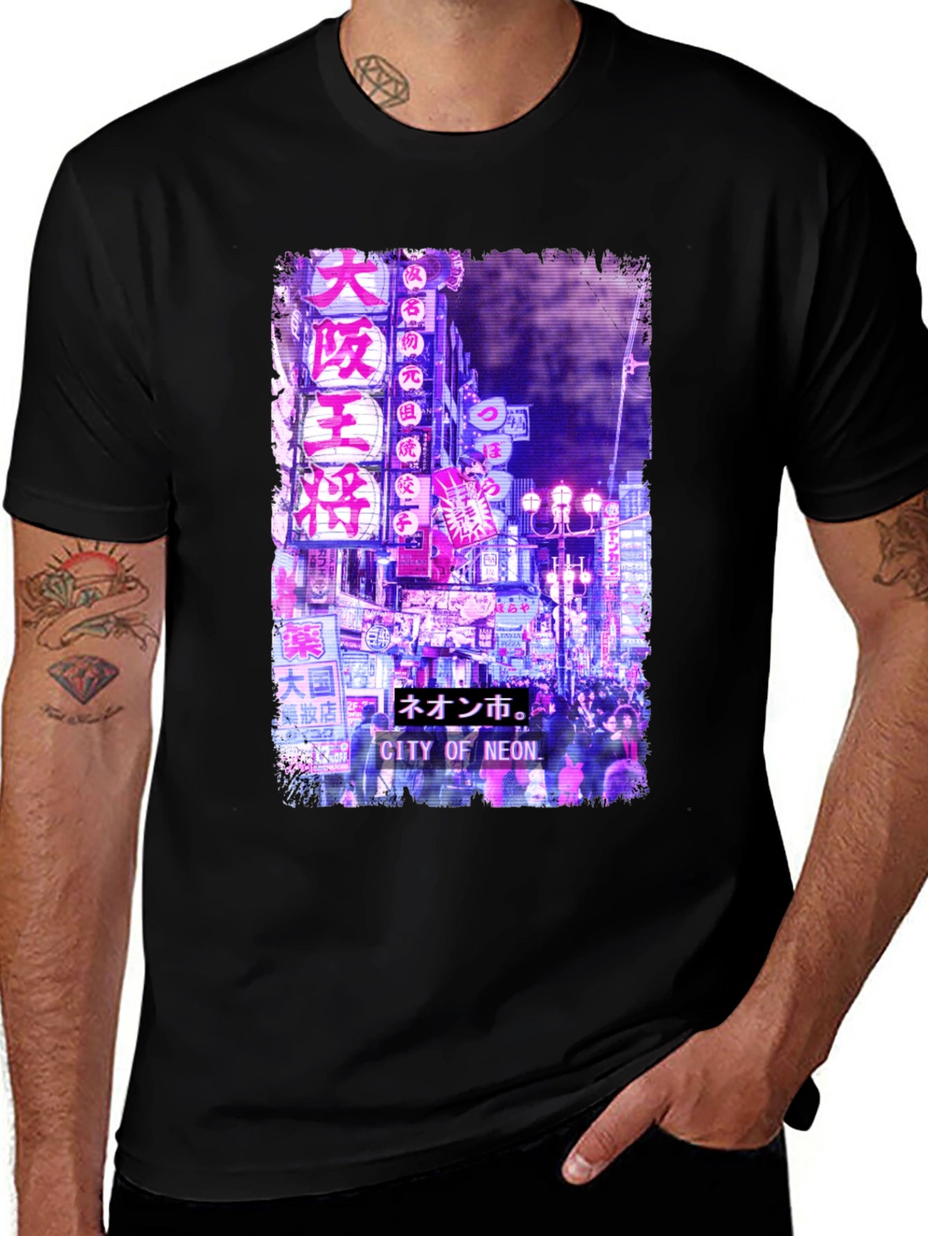 City of Neon T-Shirt - Urban Japanese Streetwear
