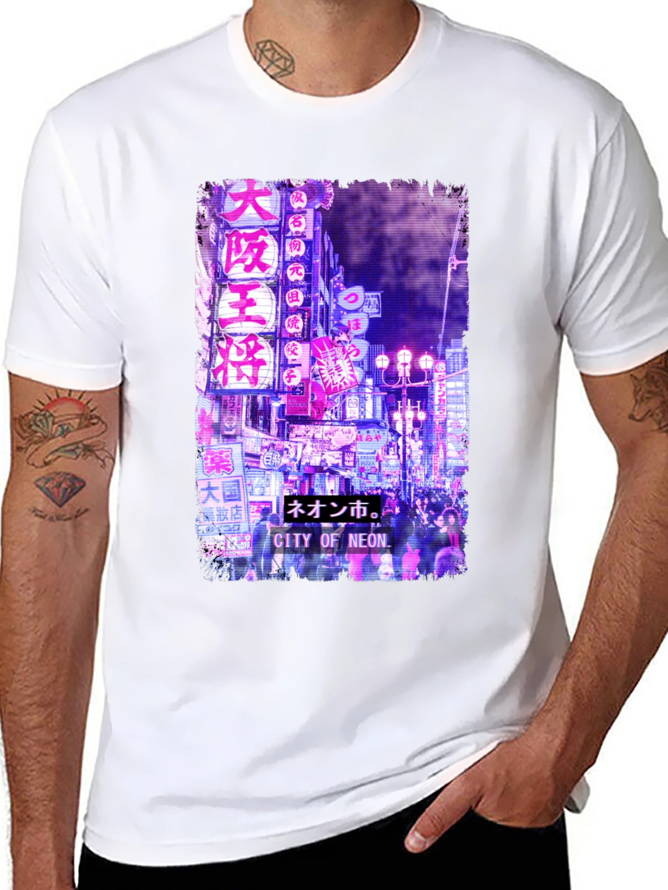 City of Neon T-Shirt - Urban Japanese Streetwear