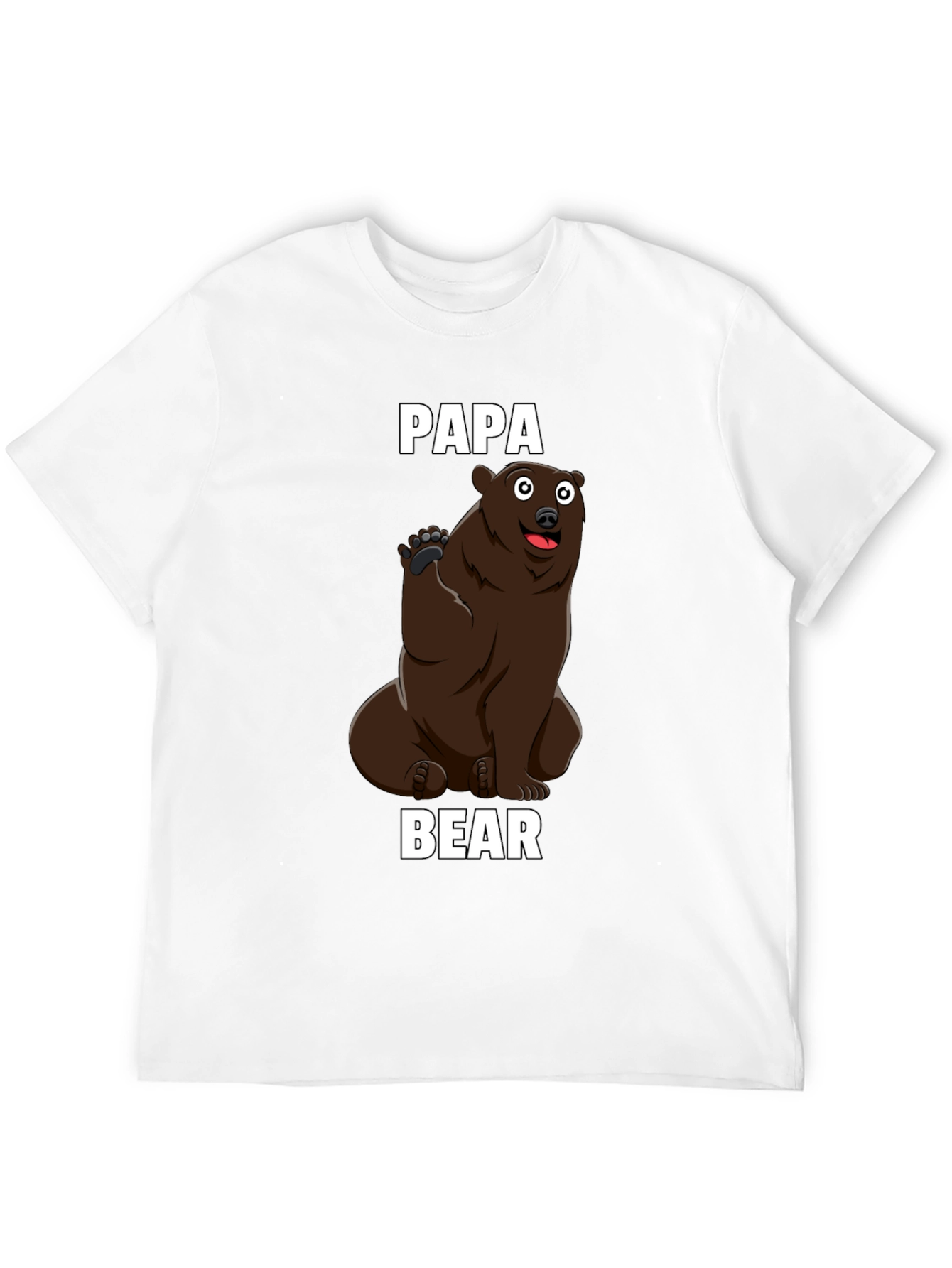 Papa Bear Graphic T-Shirt - Mens Black Tee