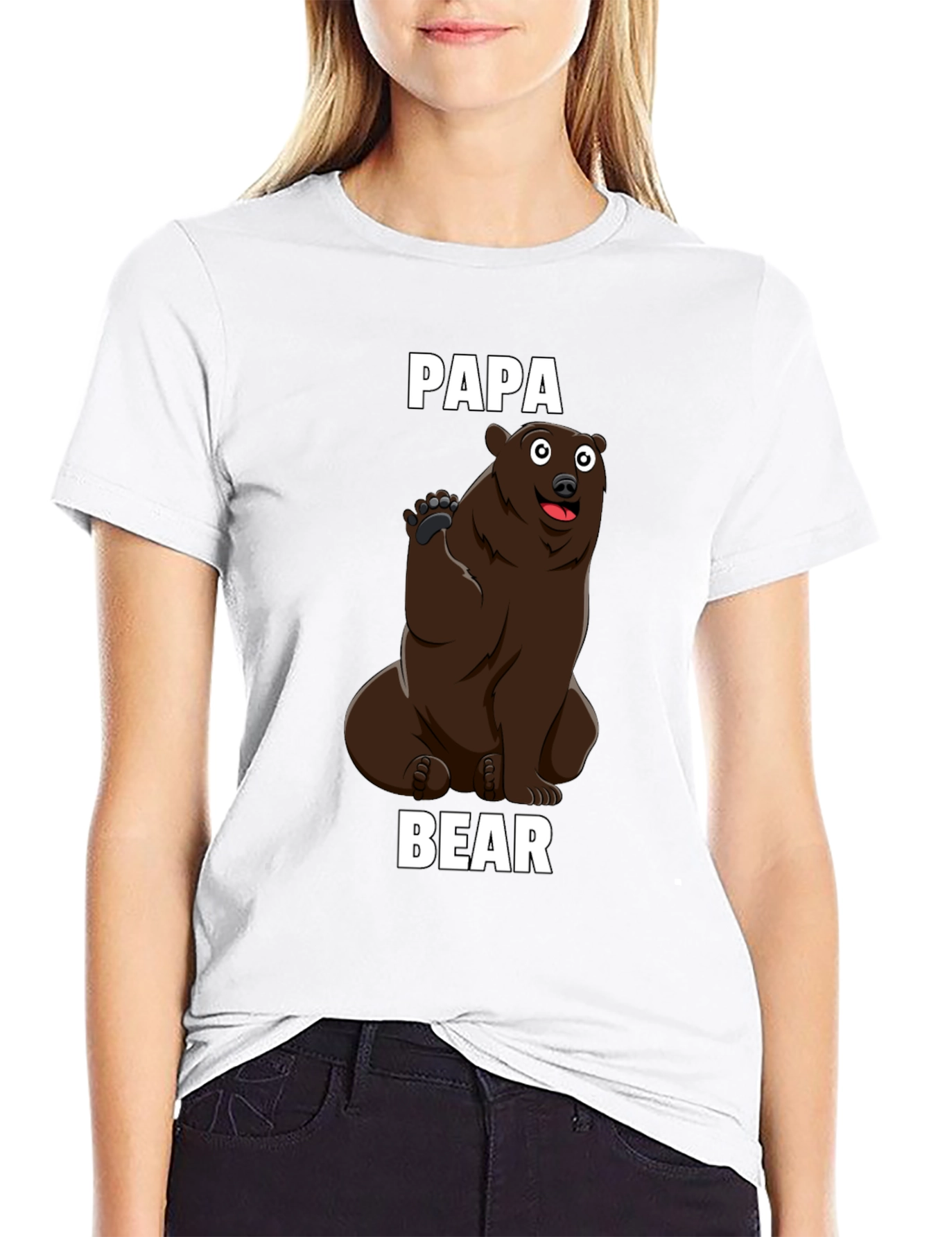 Papa Bear Graphic T-Shirt - Mens Black Tee