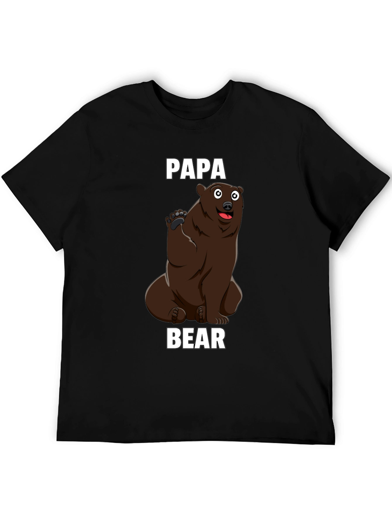 Papa Bear Graphic T-Shirt - Mens Black Tee