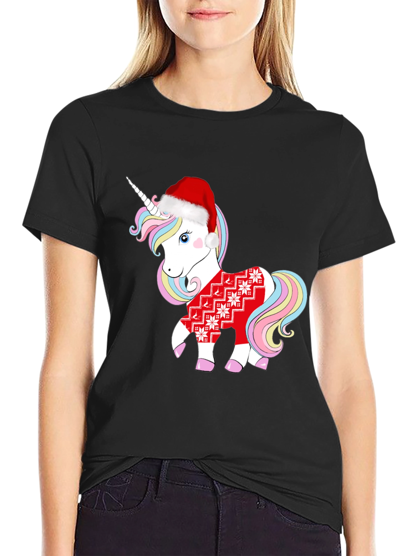 Christmas Unicorn Graphic Tee
