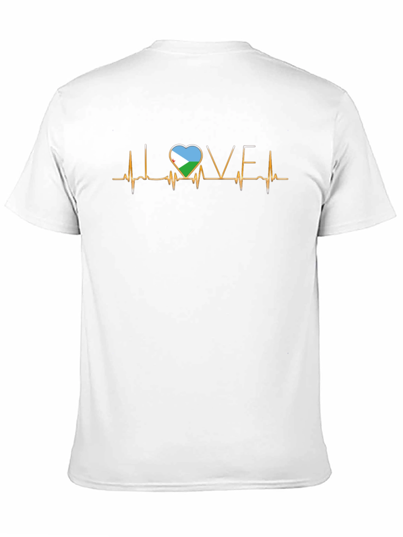 Djibouti Heartbeat Flag Love T-Shirt