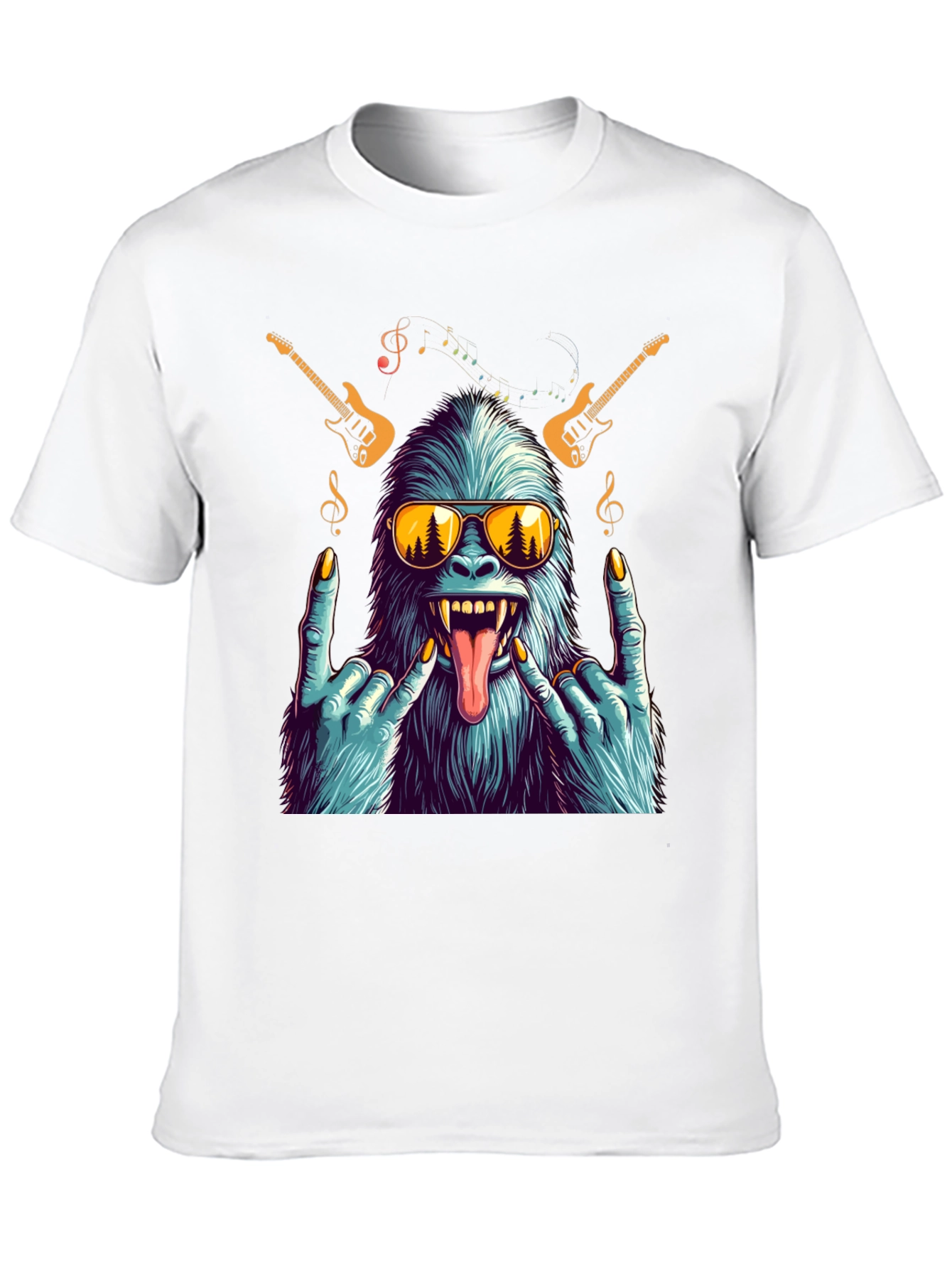 Rocking Yeti T-Shirt - Cool Monster Graphic Tee