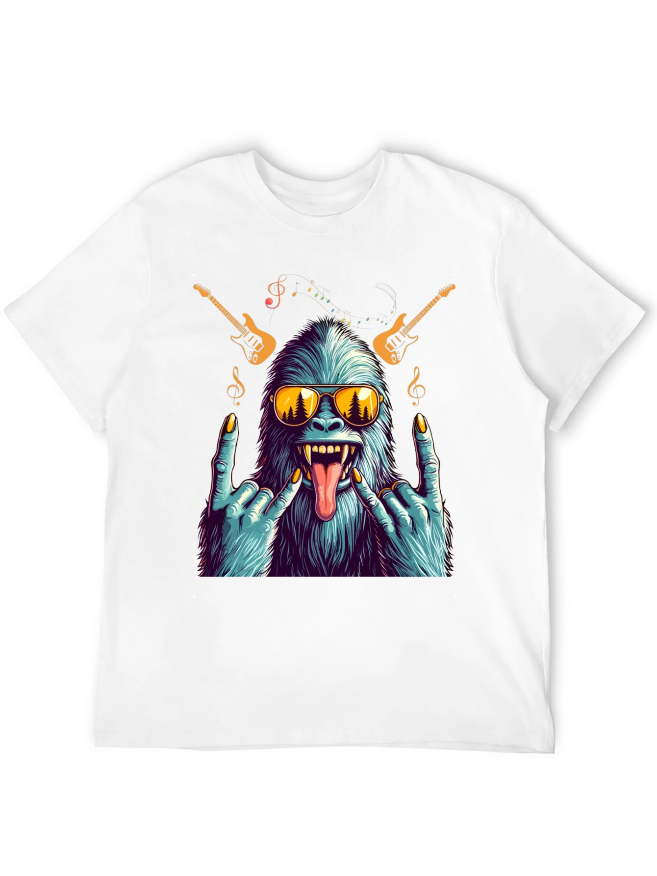 Rocking Yeti T-Shirt - Cool Monster Graphic Tee