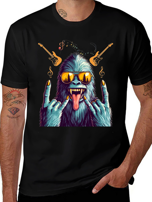 Rocking Yeti T-Shirt - Cool Monster Graphic Tee