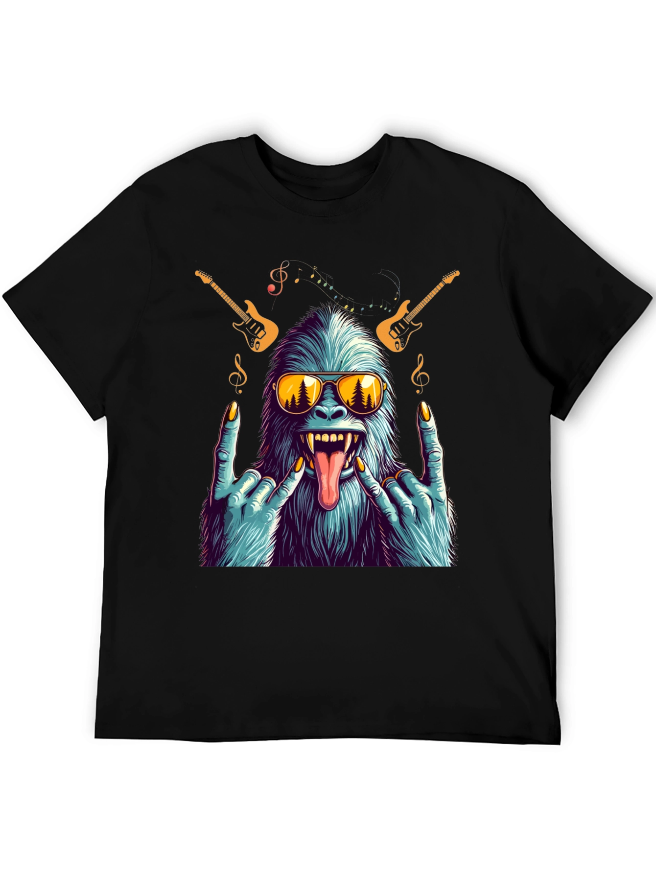 Rocking Yeti T-Shirt - Cool Monster Graphic Tee