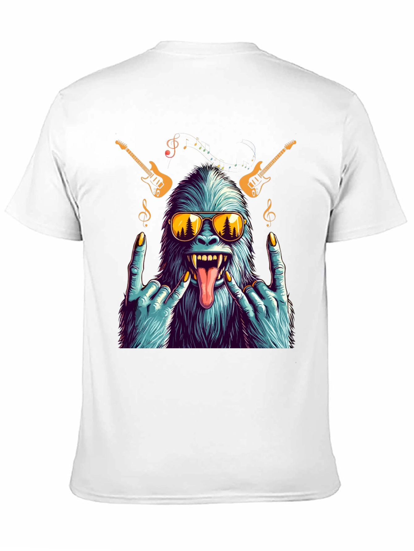 Rocking Yeti T-Shirt - Cool Monster Graphic Tee
