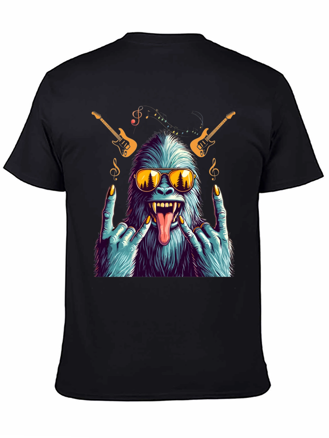 Rocking Yeti T-Shirt - Cool Monster Graphic Tee