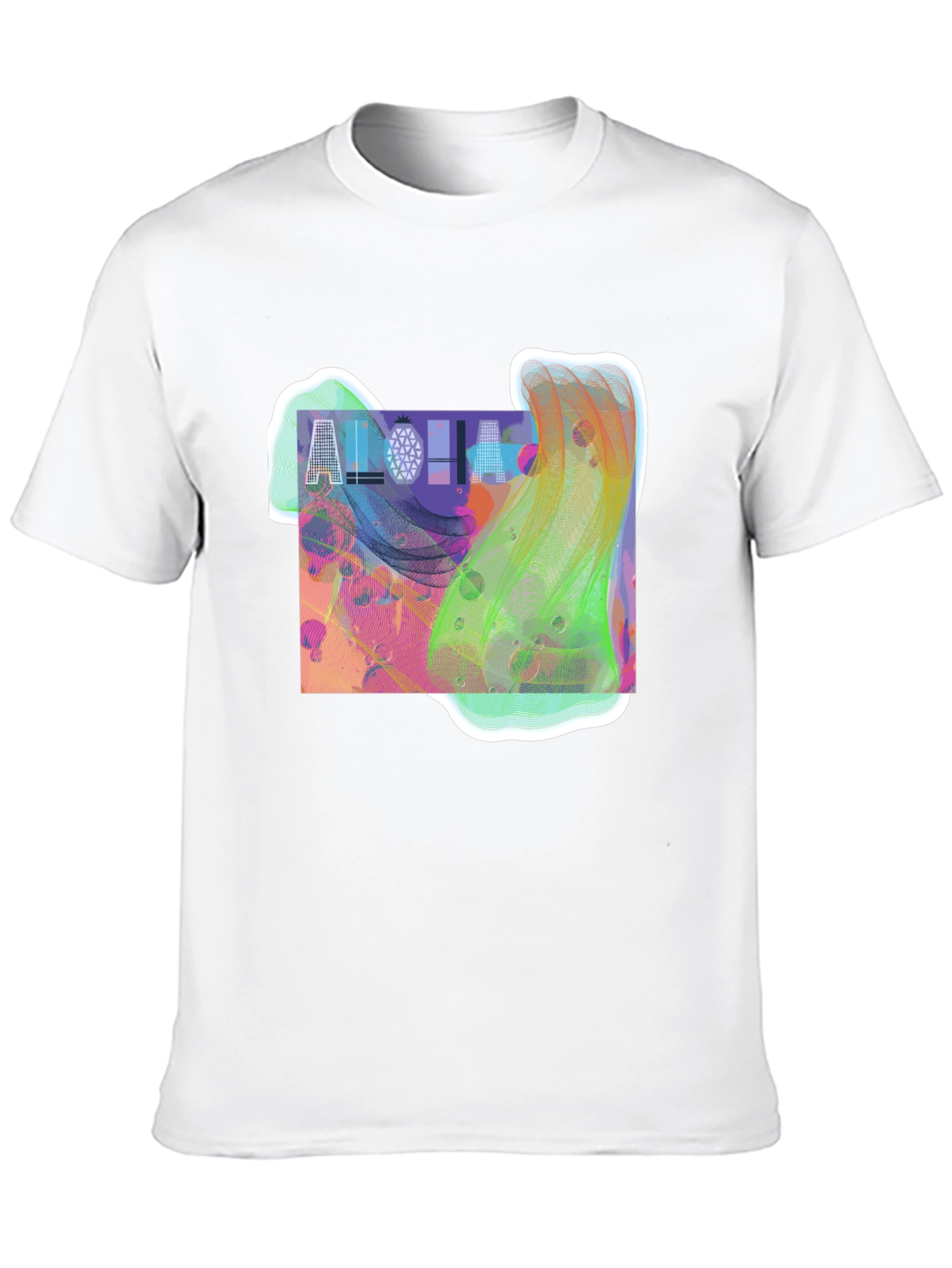 Aloha Graphic Print Black T-Shirt