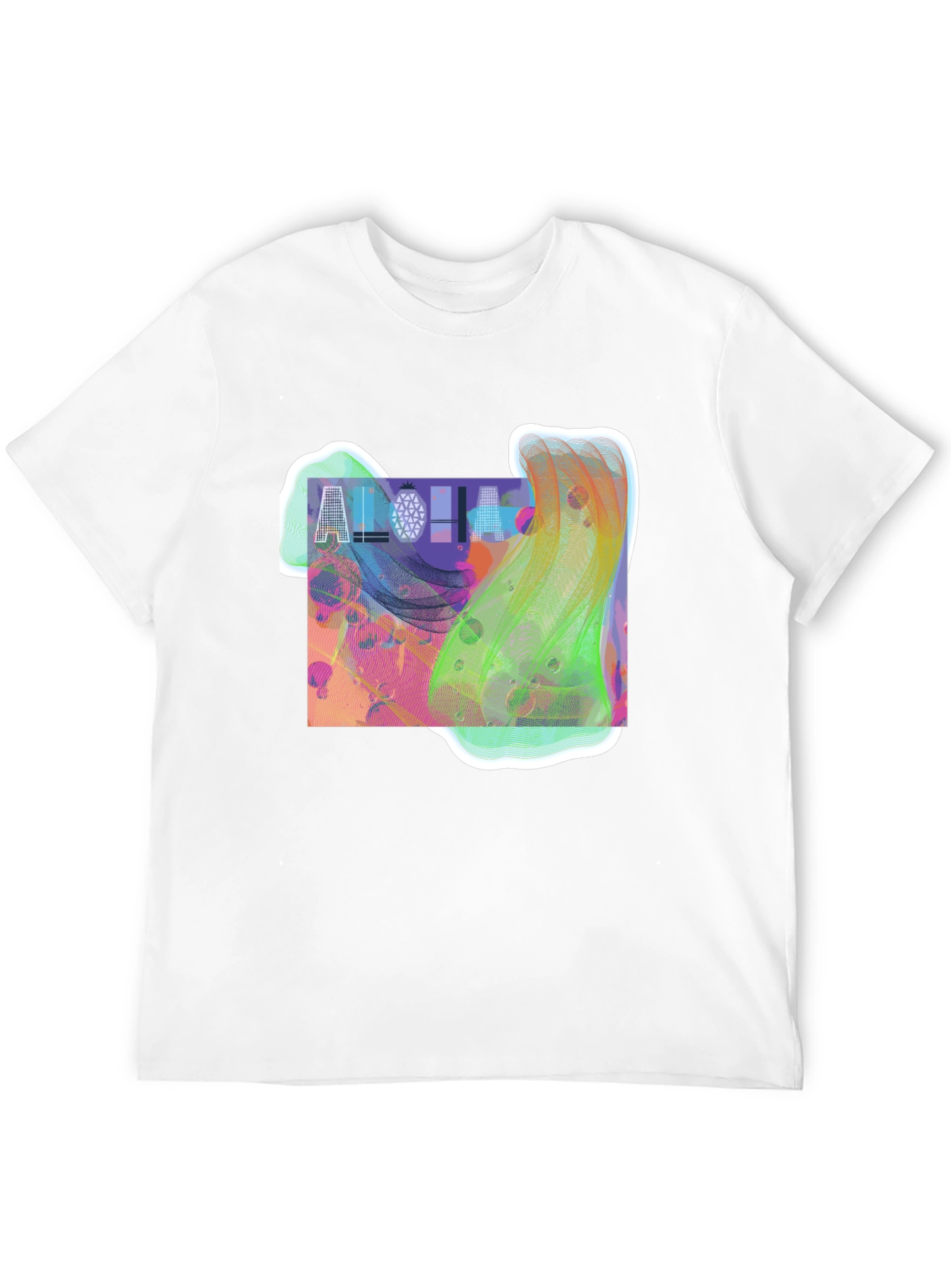 Aloha Graphic Print Black T-Shirt