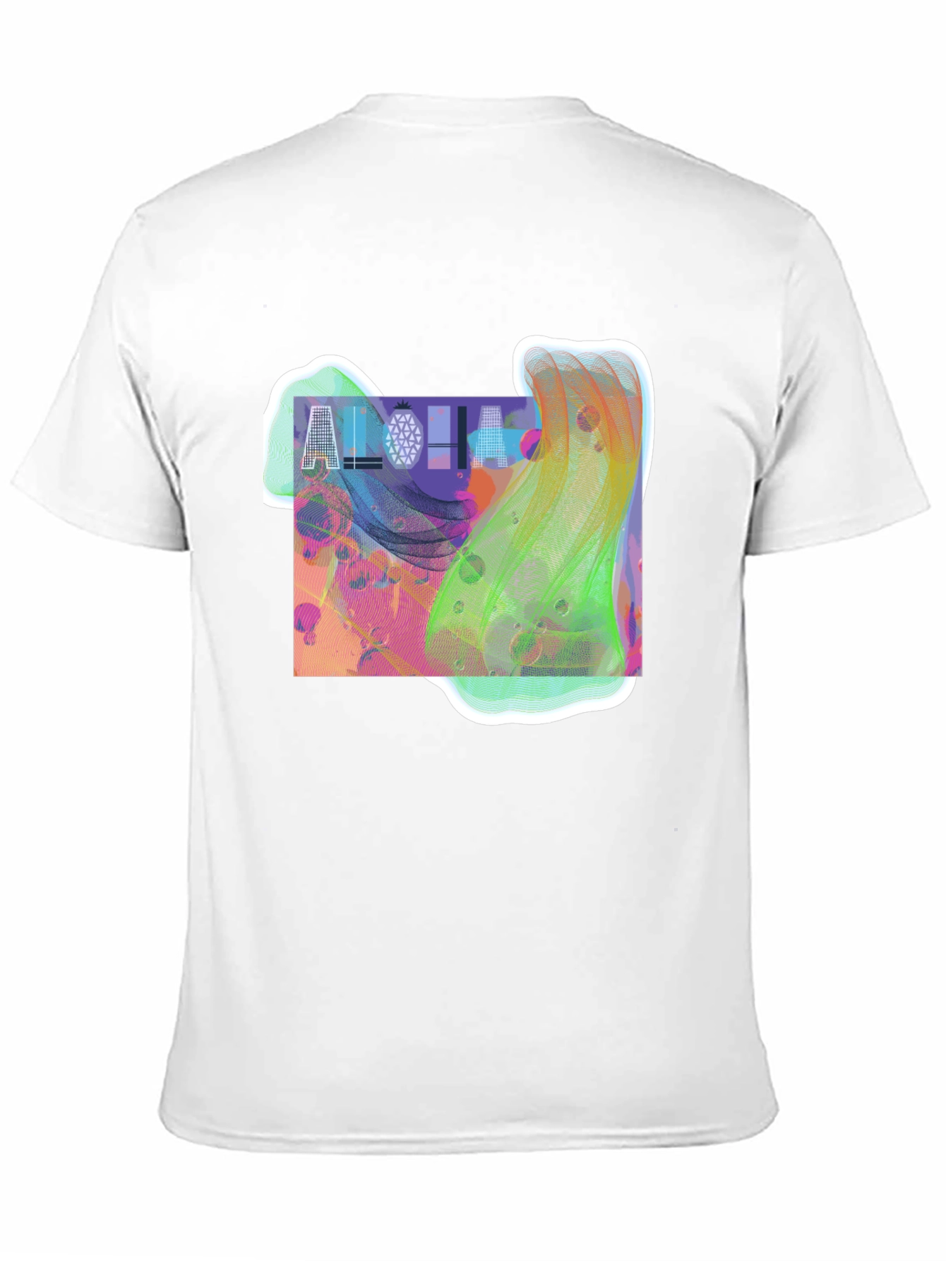 Aloha Graphic Print Black T-Shirt