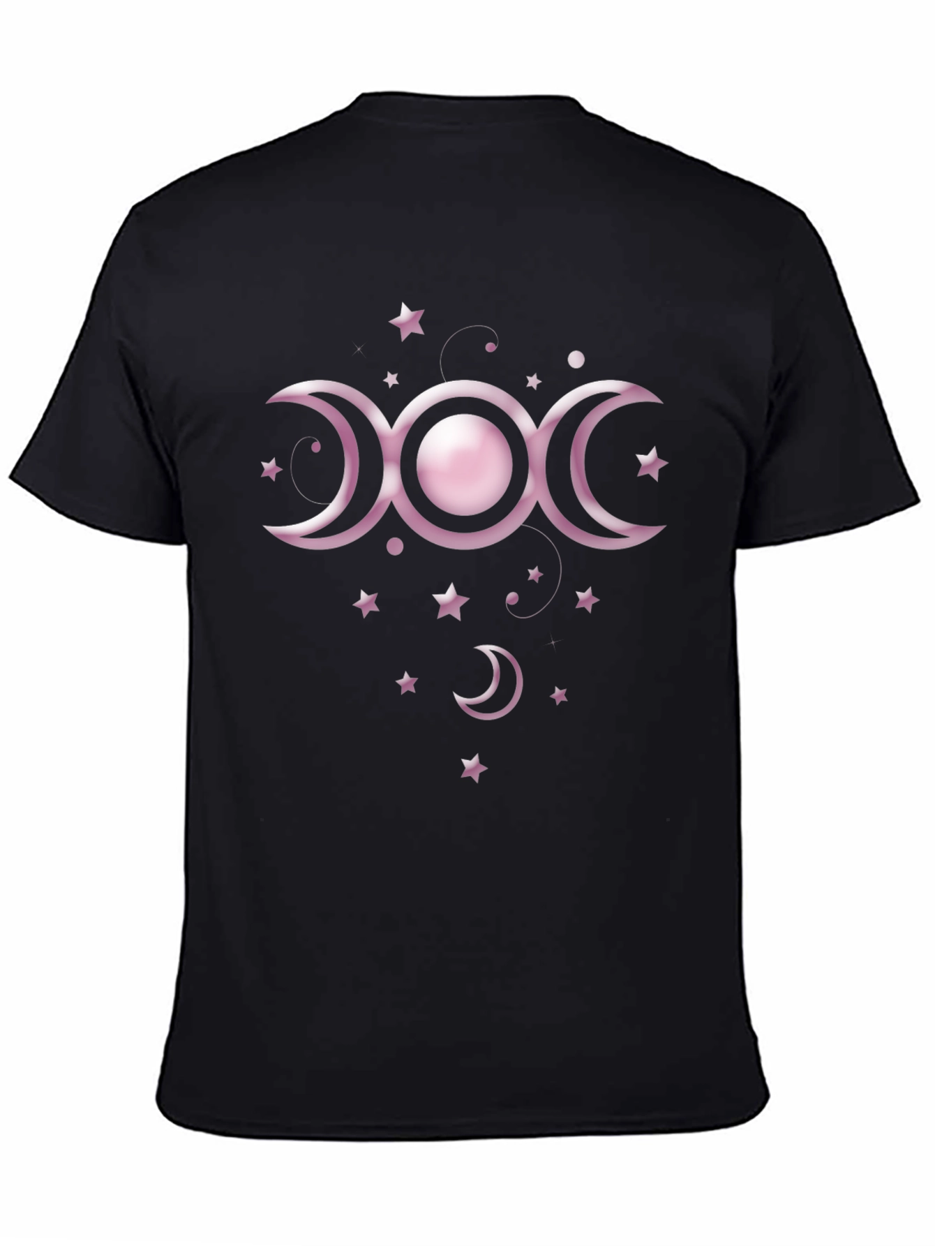 Triple Moon Goddess Black T-Shirt