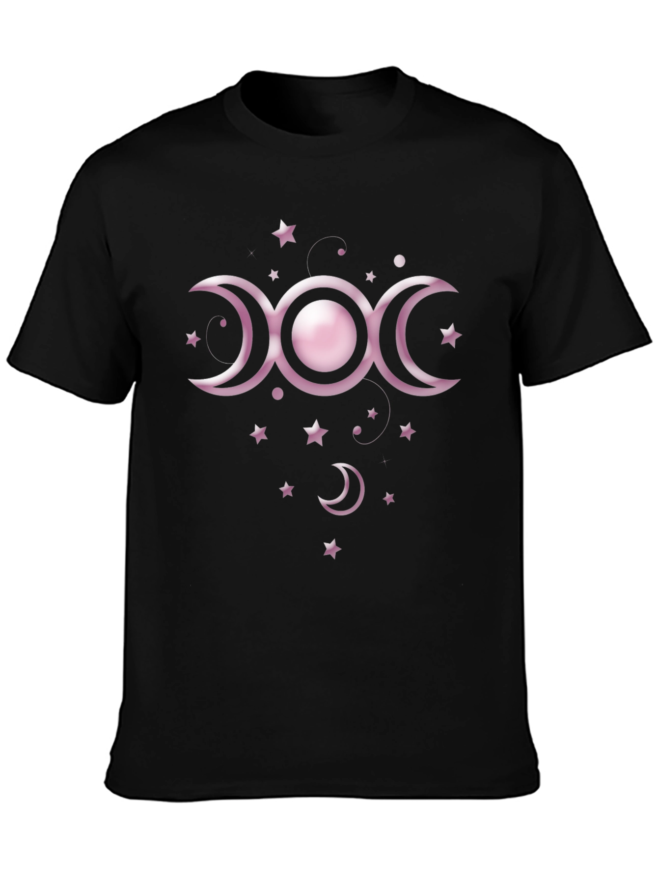 Triple Moon Goddess Black T-Shirt