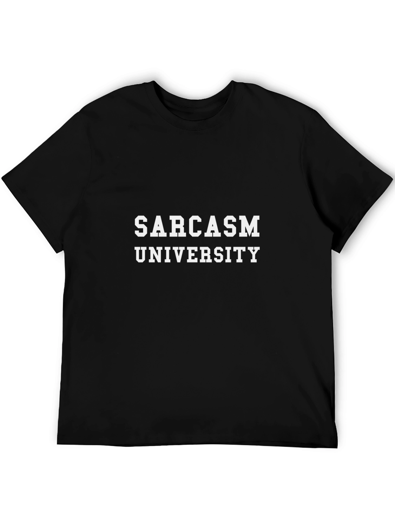 Sarcasm University Black Graphic T-Shirt