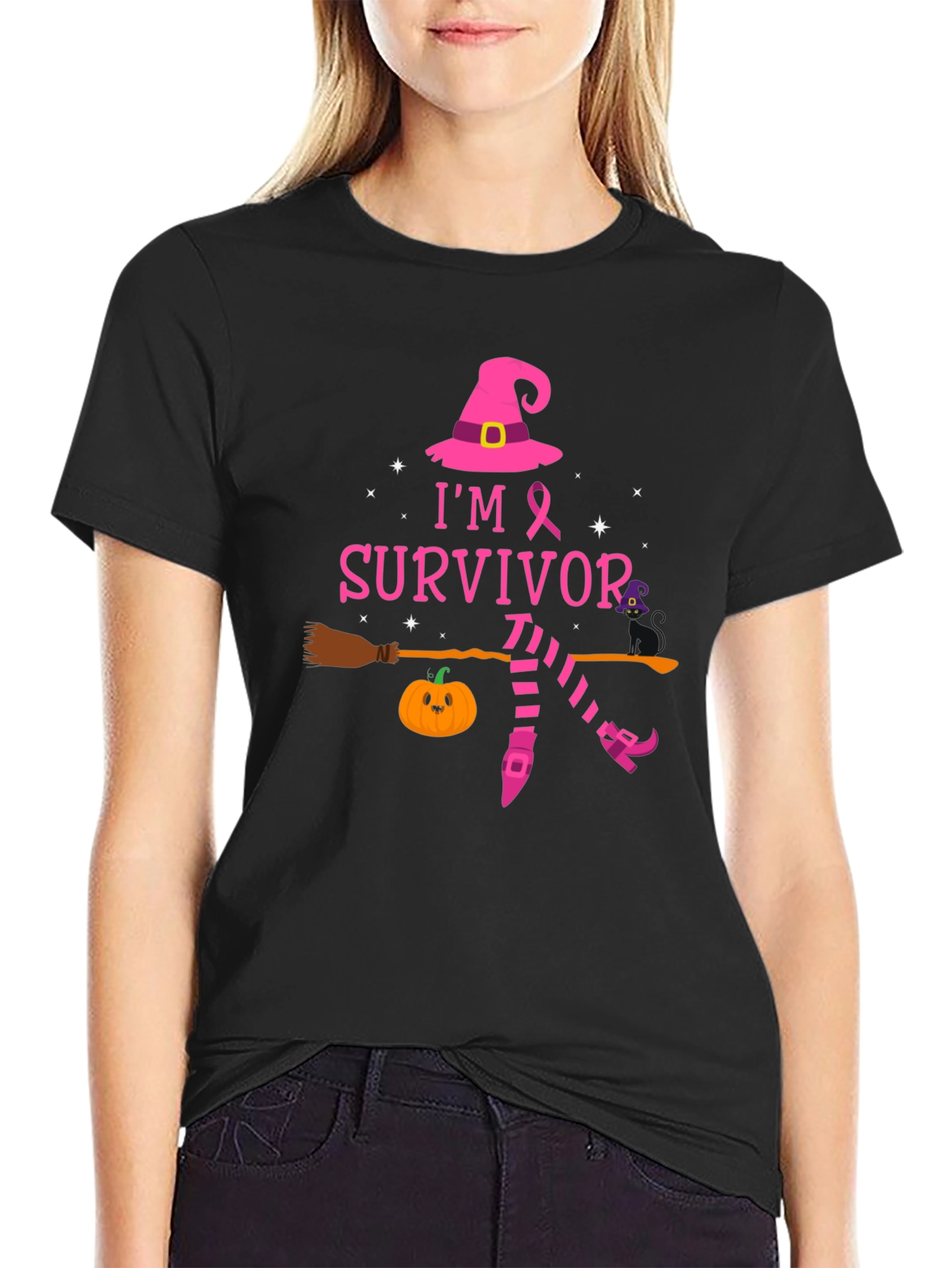 Im a Survivor Breast Cancer Awareness Halloween T-Shirt
