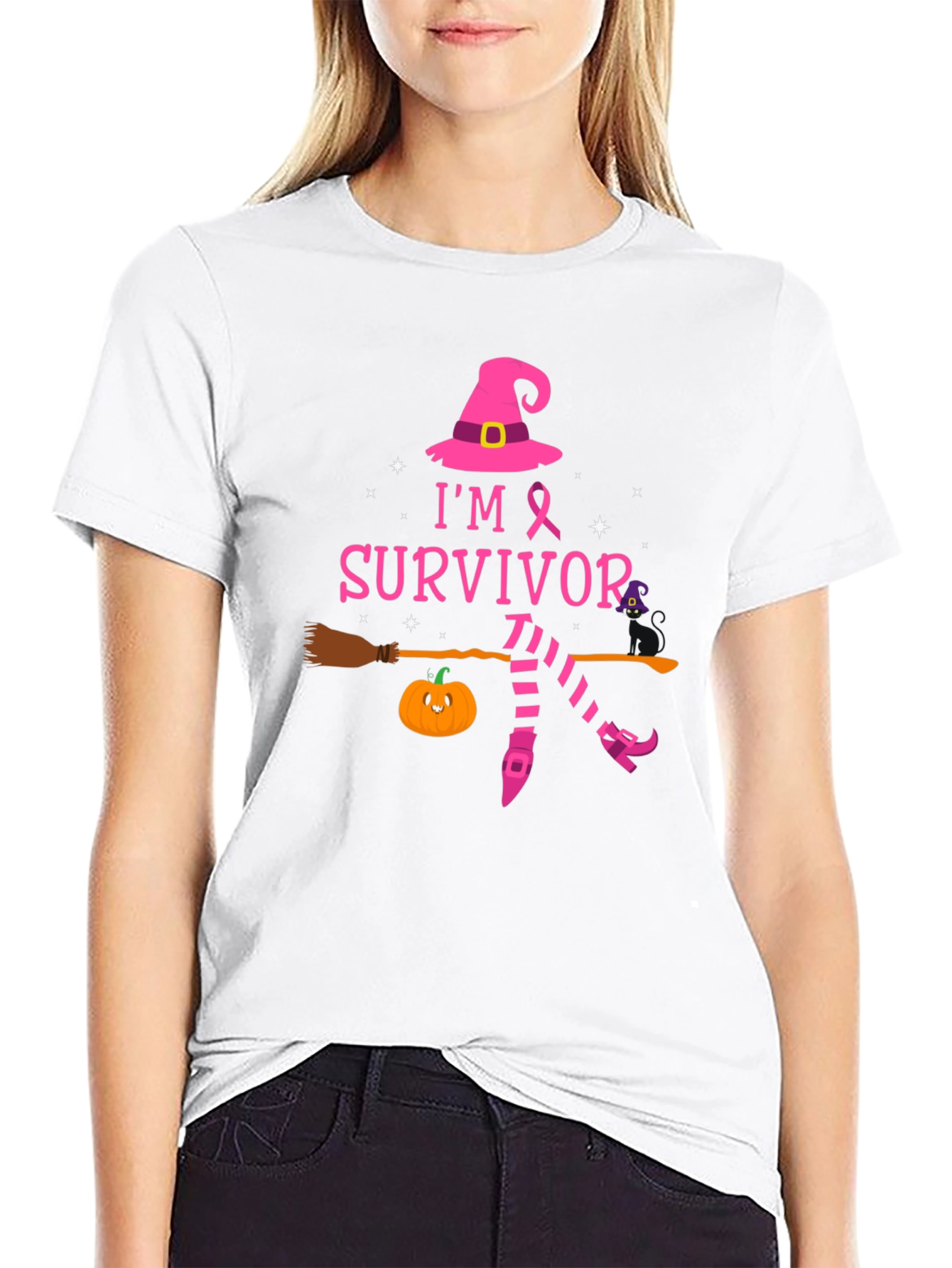 Im a Survivor Breast Cancer Awareness Halloween T-Shirt