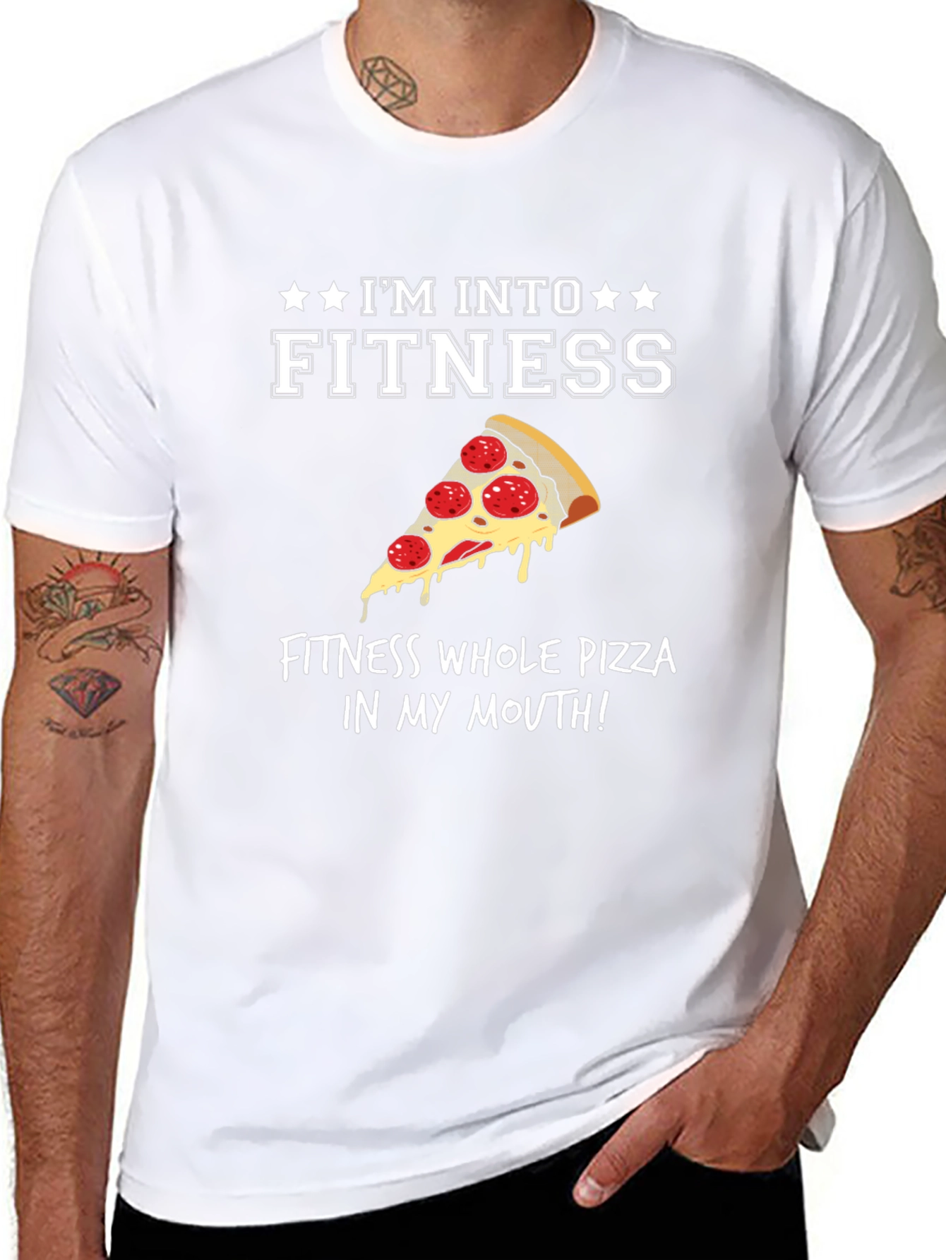 Funny Pizza Fitness T-Shirt
