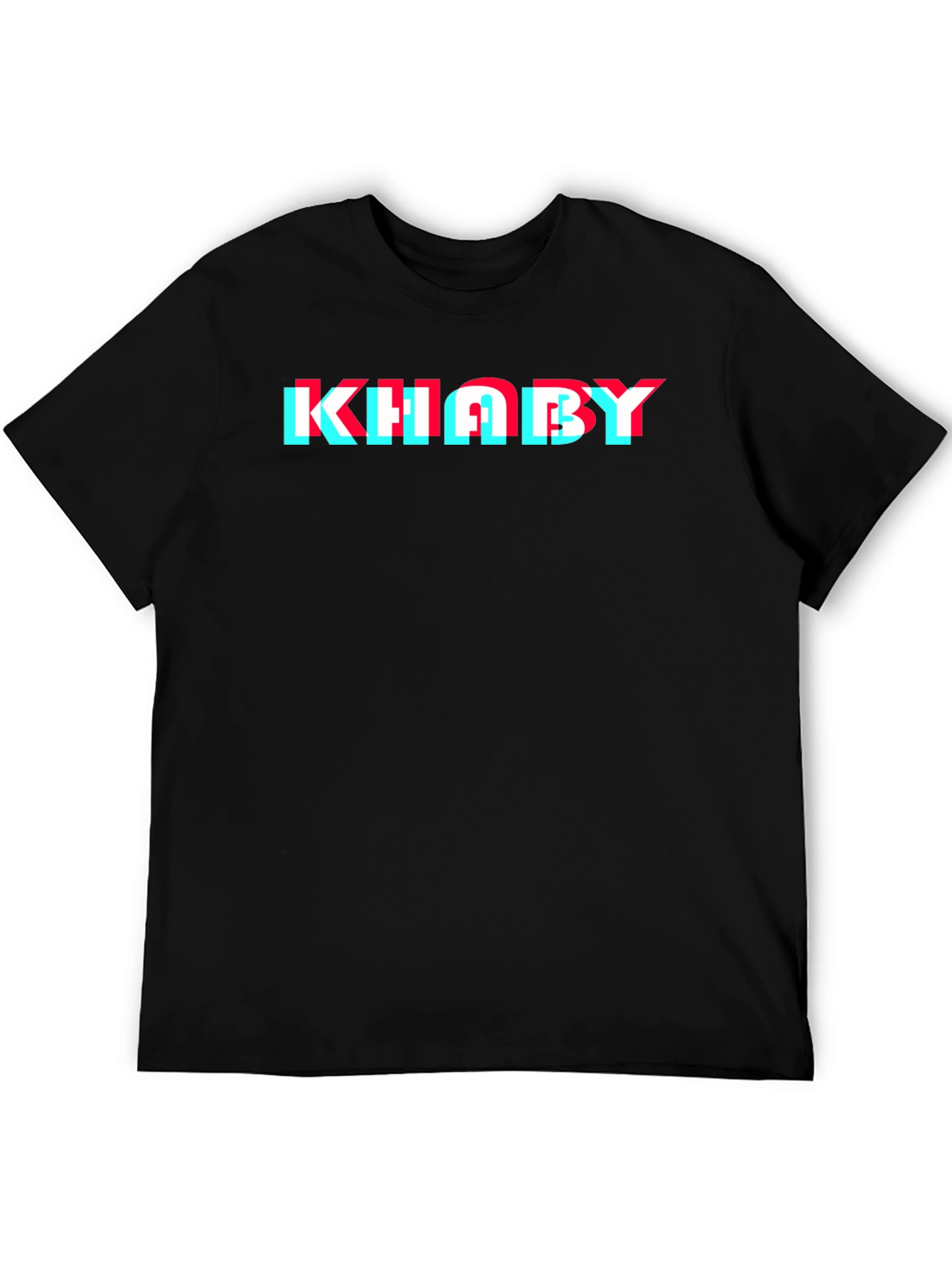 Khaby Glitch Graphic Tee - Black Cotton T-Shirt