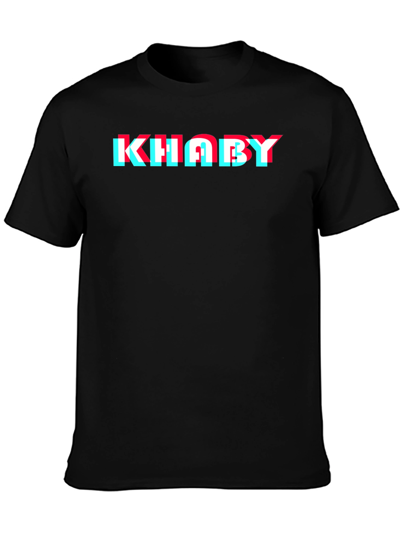 Khaby Glitch Graphic Tee - Black Cotton T-Shirt