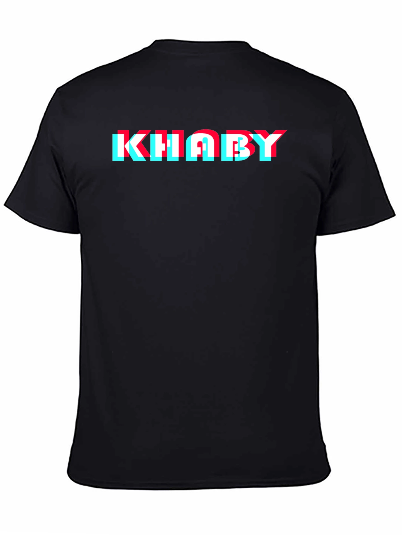 Khaby Glitch Graphic Tee - Black Cotton T-Shirt