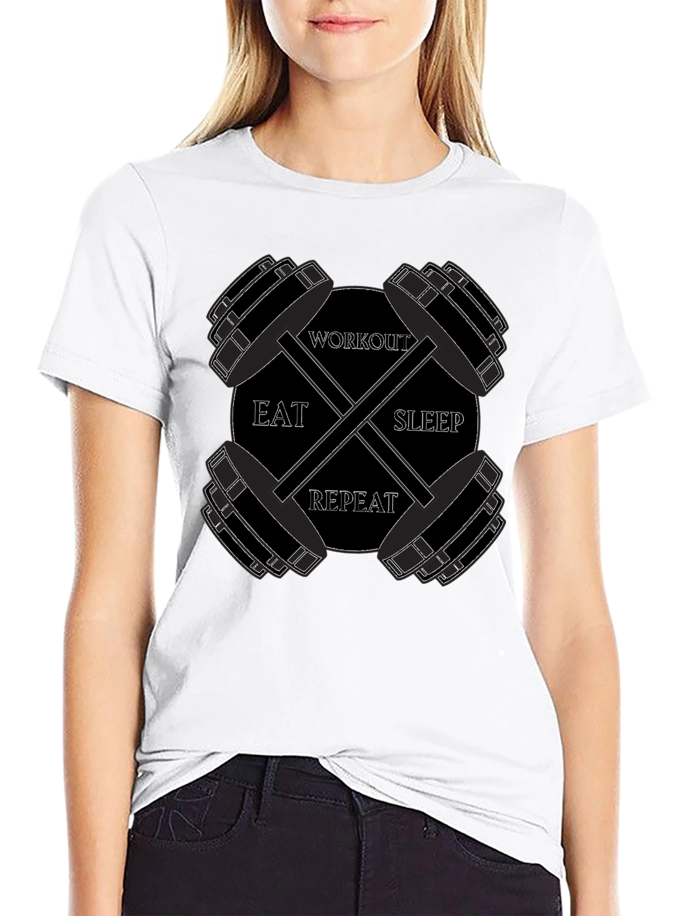 Eat Sleep Workout Repeat Gym T-Shirt