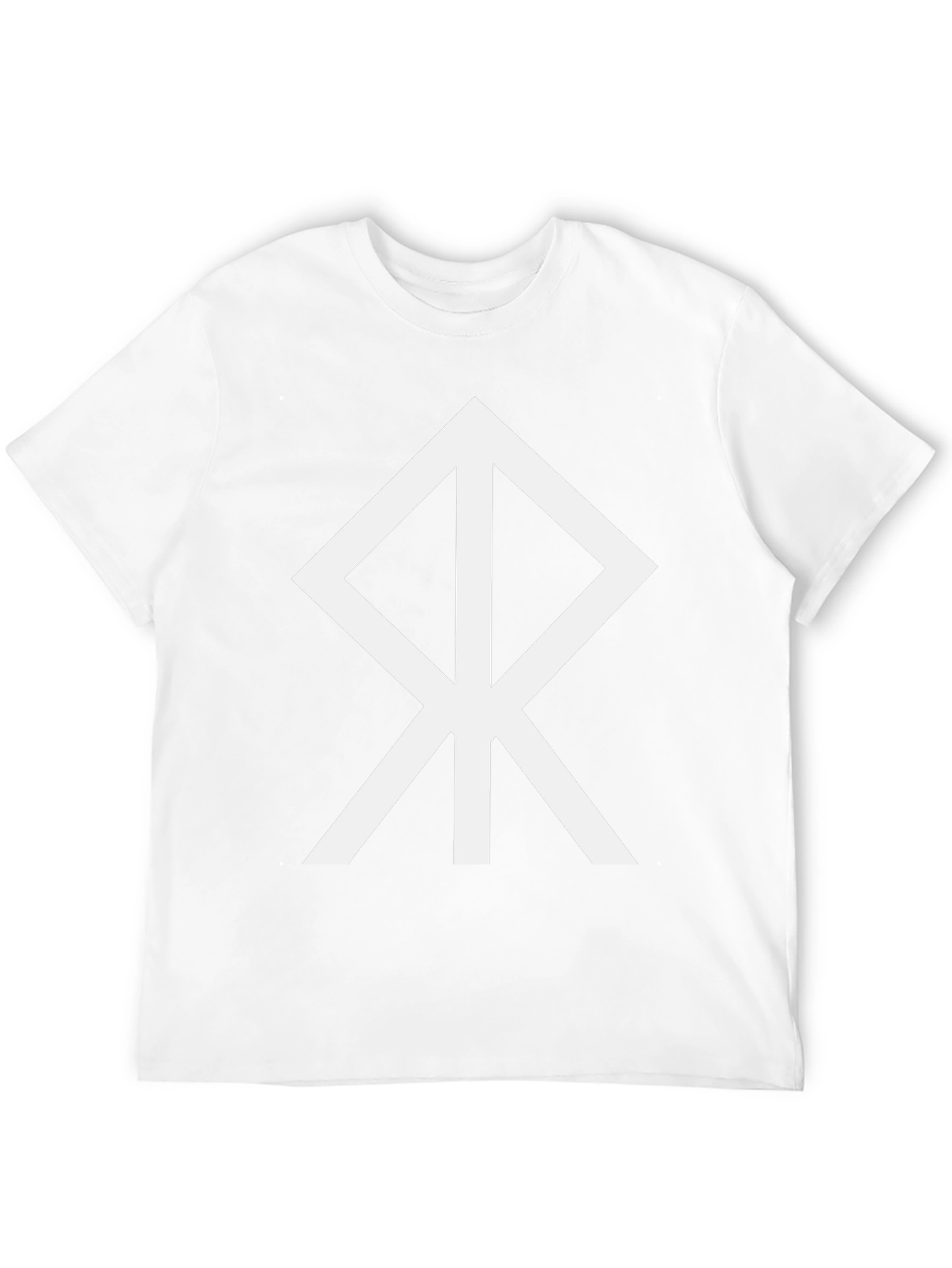 Black T-Shirt with White Bindrune Design