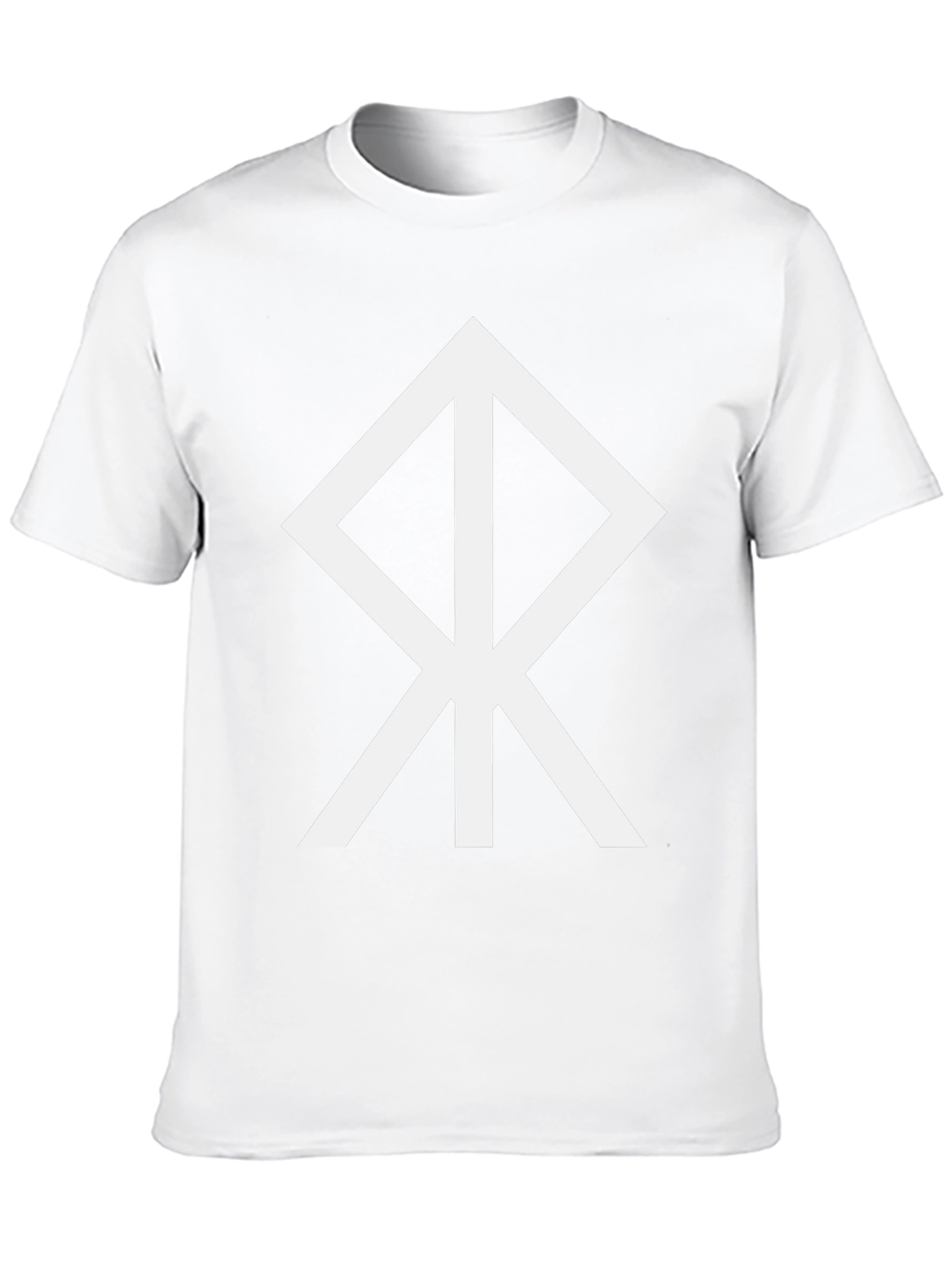 Black T-Shirt with White Bindrune Design