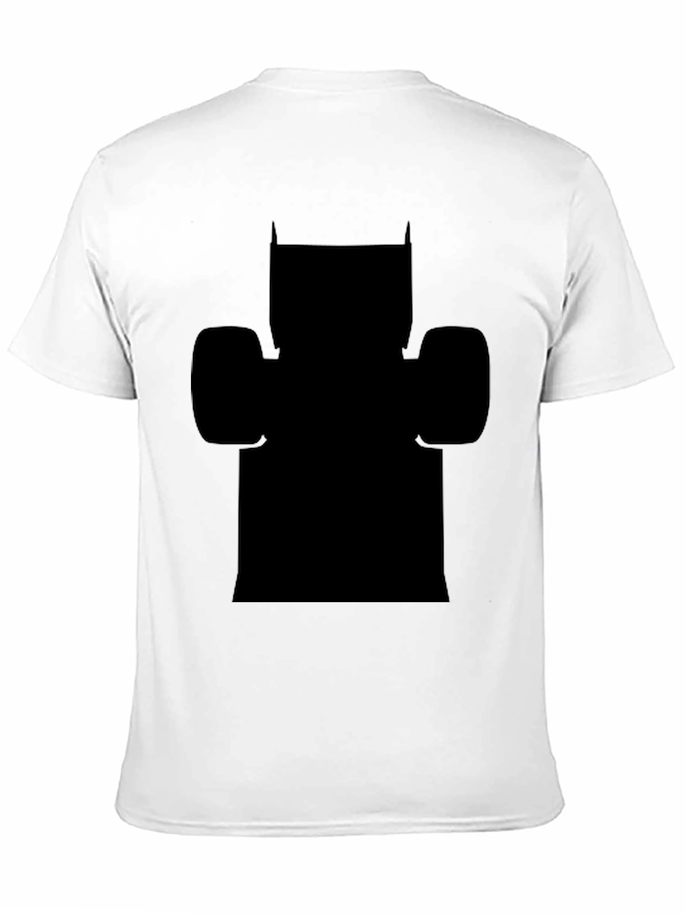 Mens Black Graphic Tee - Batman Silhouette