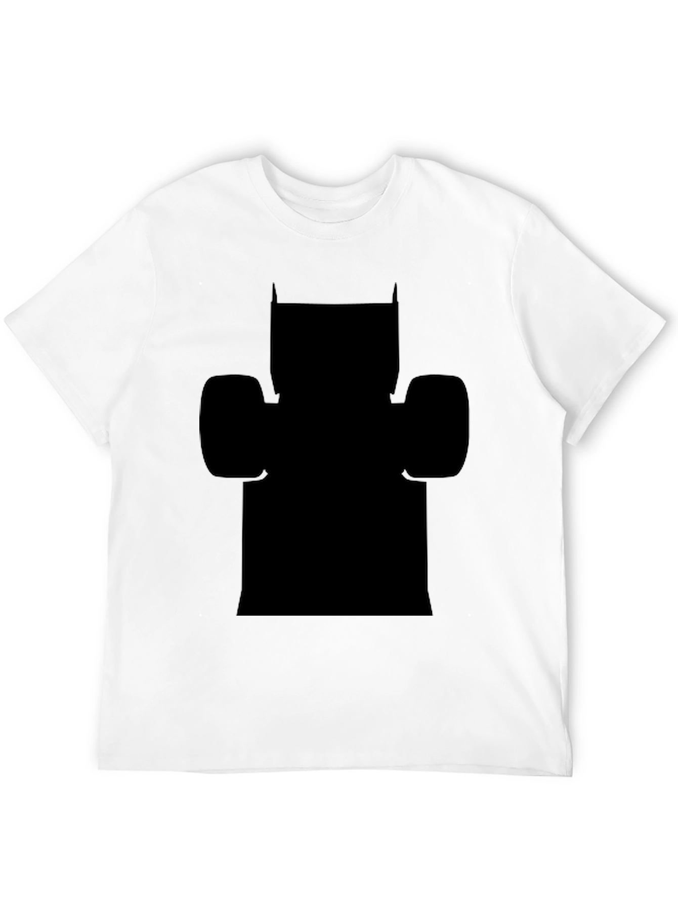 Mens Black Graphic Tee - Batman Silhouette
