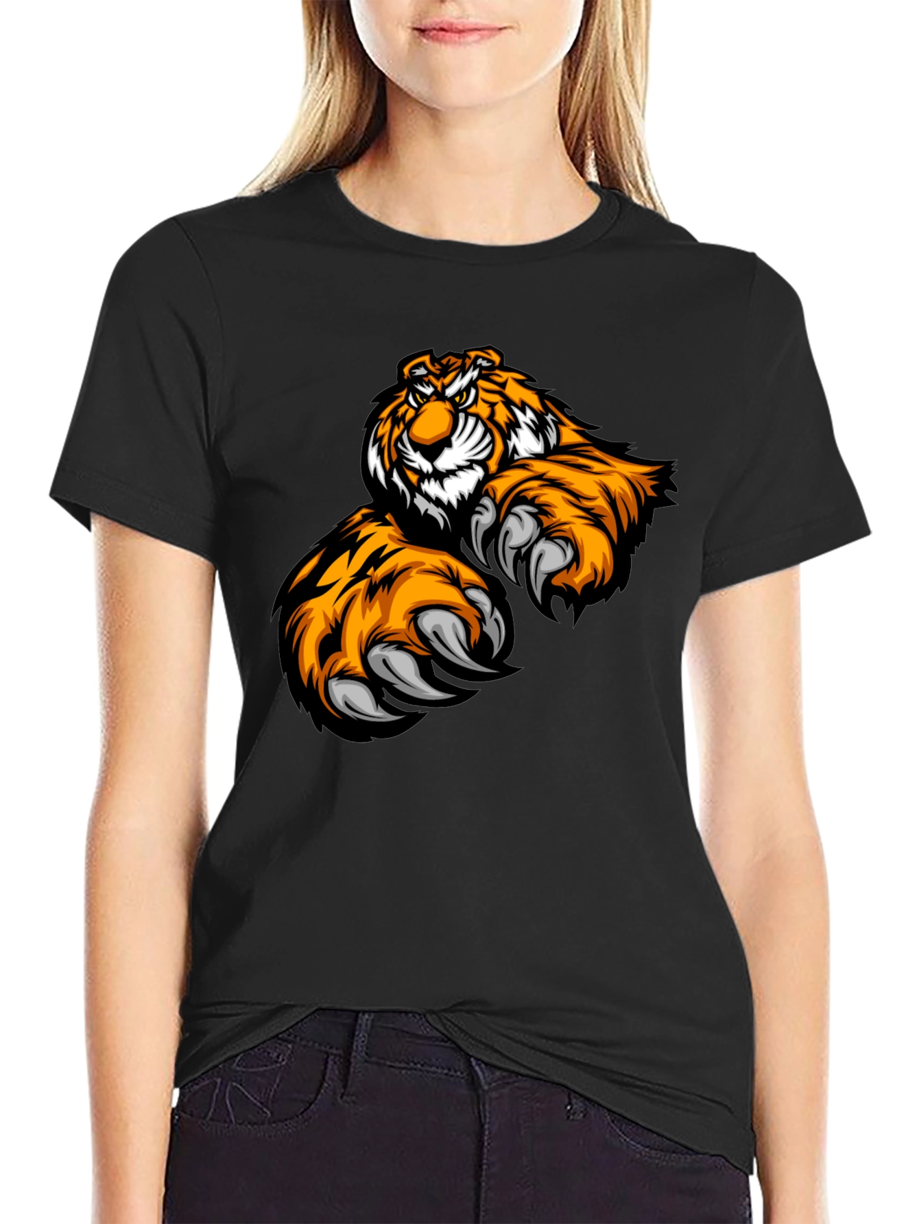 Tiger Graphic Black T-Shirt - Fierce & Stylish