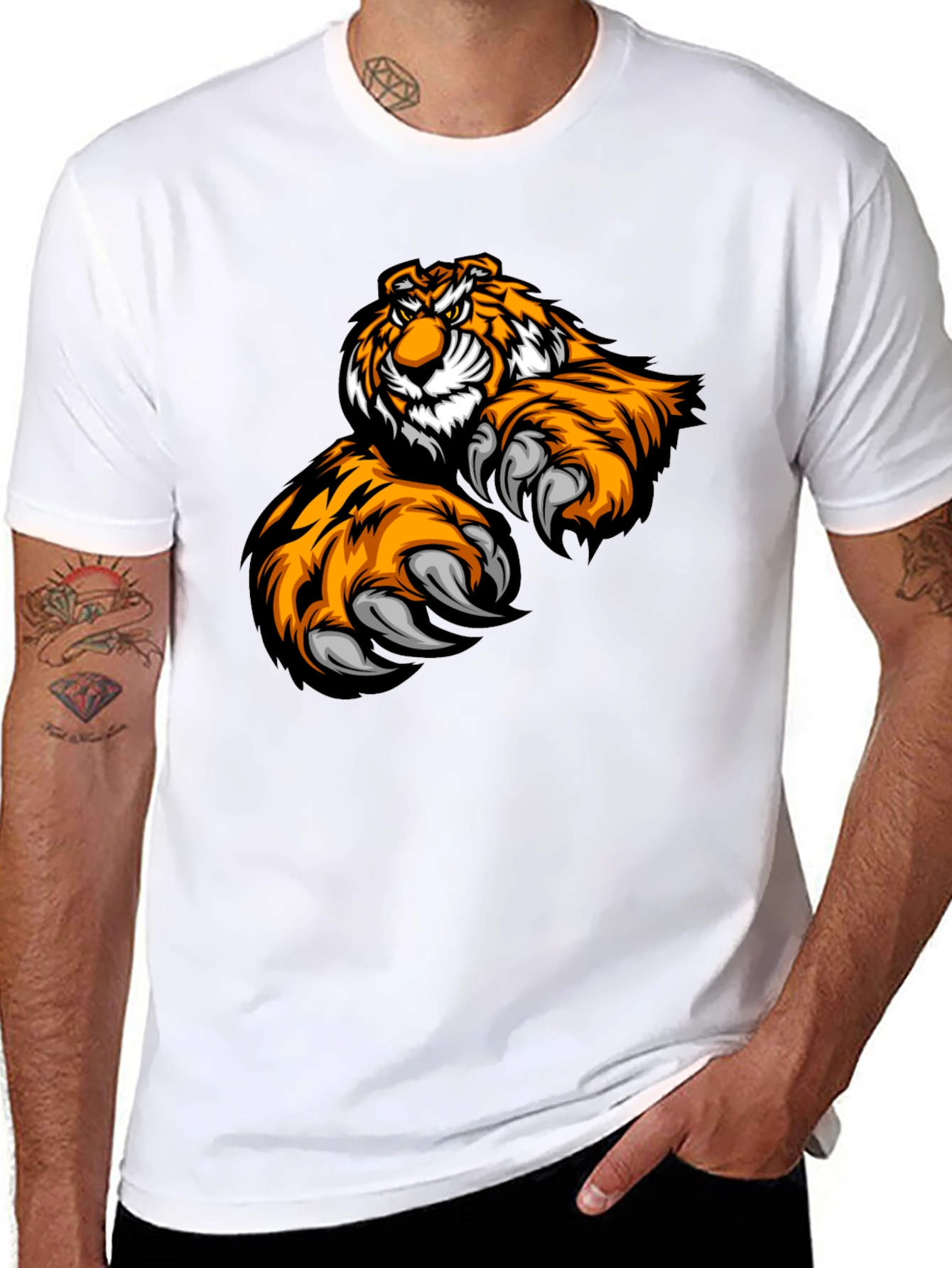Tiger Graphic Black T-Shirt - Fierce & Stylish