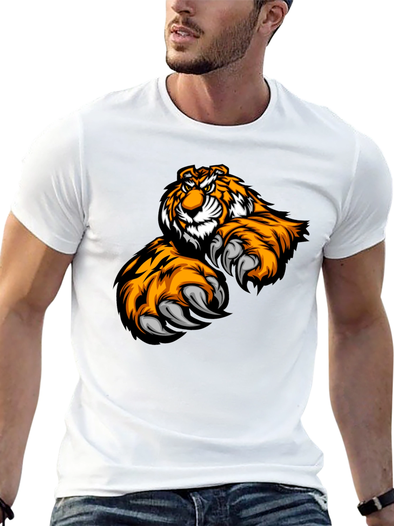 Tiger Graphic Black T-Shirt - Fierce & Stylish