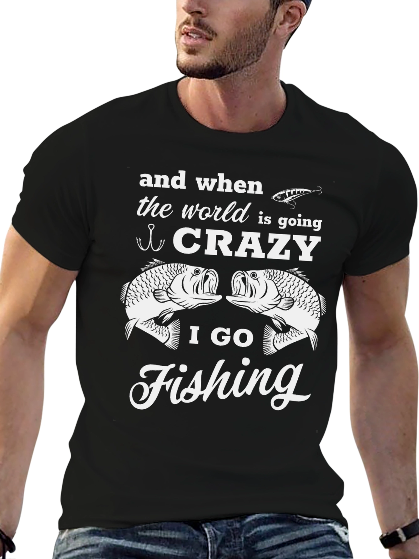 Crazy Fishing T-Shirt | Graphic Tee
